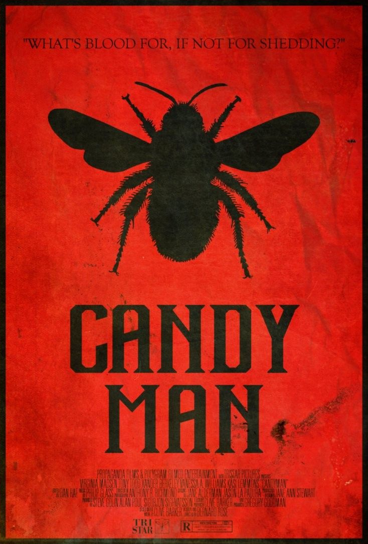 Horror Movie Poster Art, Candyman,. Horror posters, Horror movie art, Movie posters minimalist