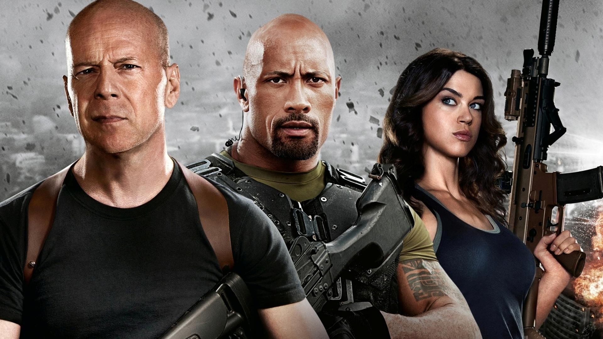 Movies, The, Rock, Gi, Joe, Actors, Bruce, Willis, Adrianne, Palicki, Dwayne, Johnson, Gi, Joe, Retaliation Wallpaper HD / Desktop and Mobile Background
