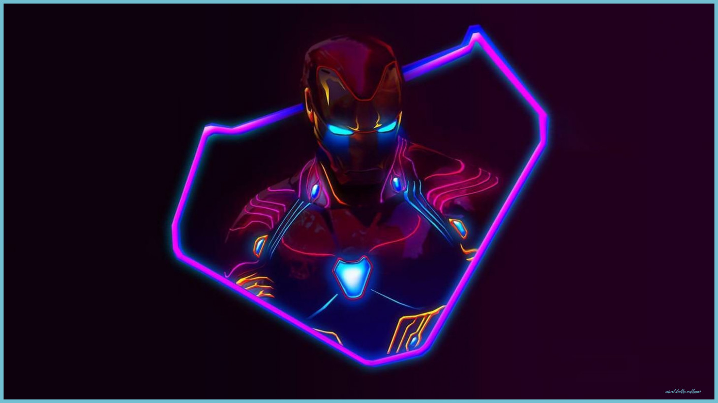 Neon Avengers 8x8 Desktop Wallpaper based On Artwork By Desktop Wallpaper