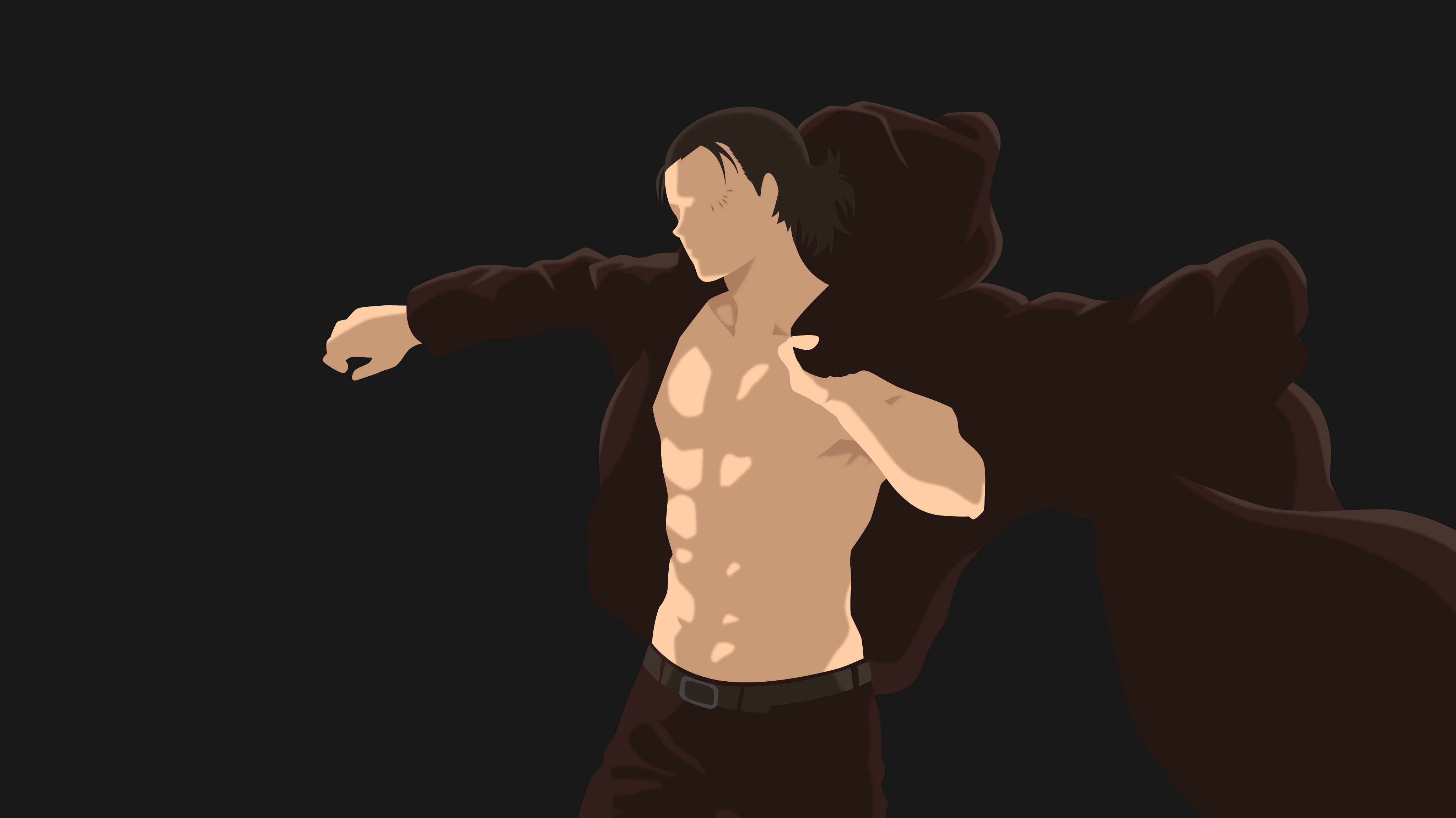 Eren Yeager Minimalist 4k Ultra HD Wallpaper