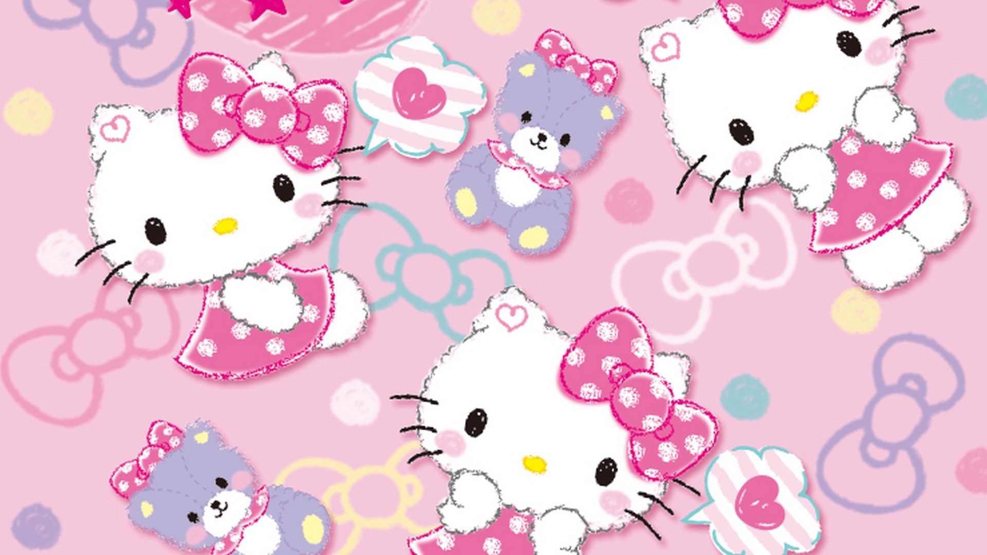 Pink Desktop Hello Kitty Aesthetic Wallpapers Wallpaper Cave