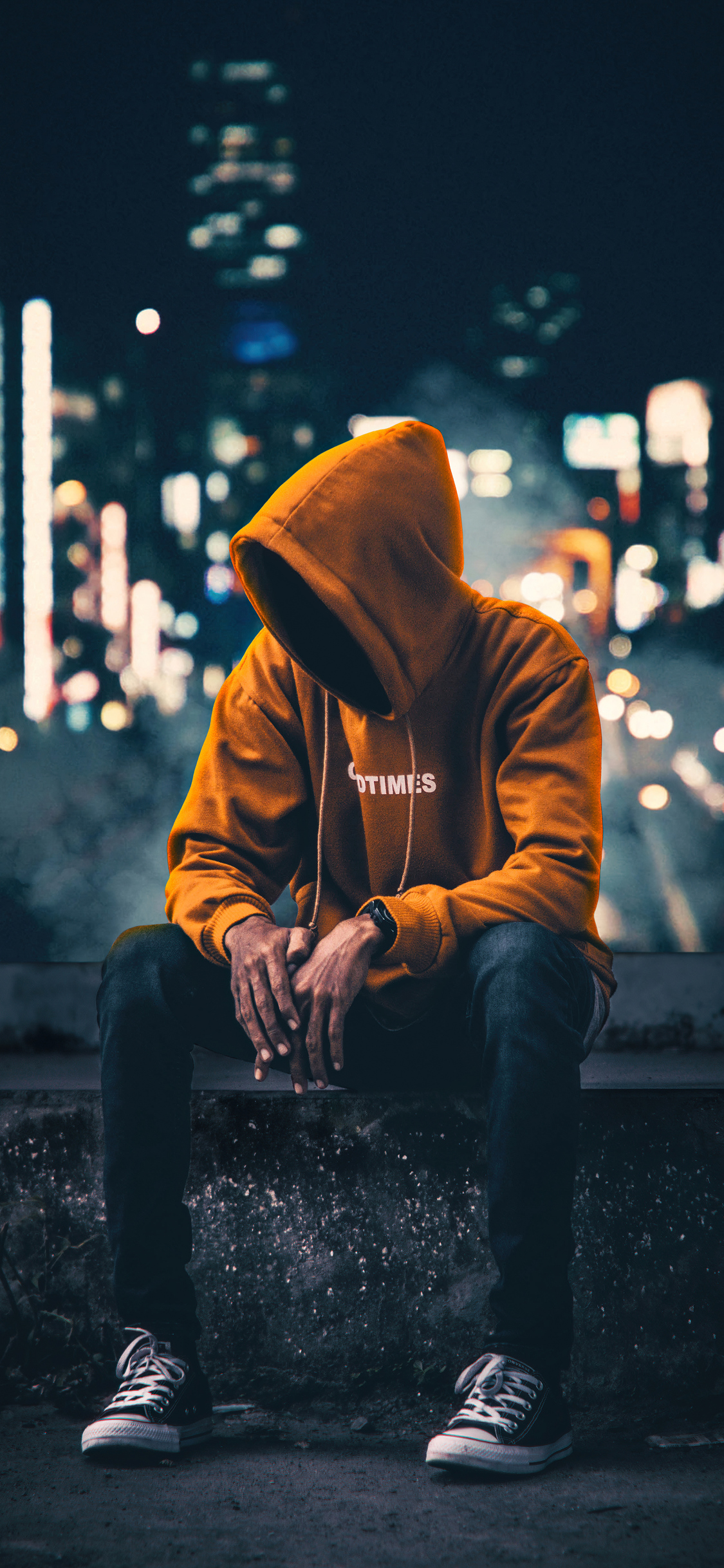 Hoodie Anonymus Boy Sitting Aside 4k iPhone XS, iPhone iPhone X HD 4k Wallpaper, Image, Background, Photo and Picture