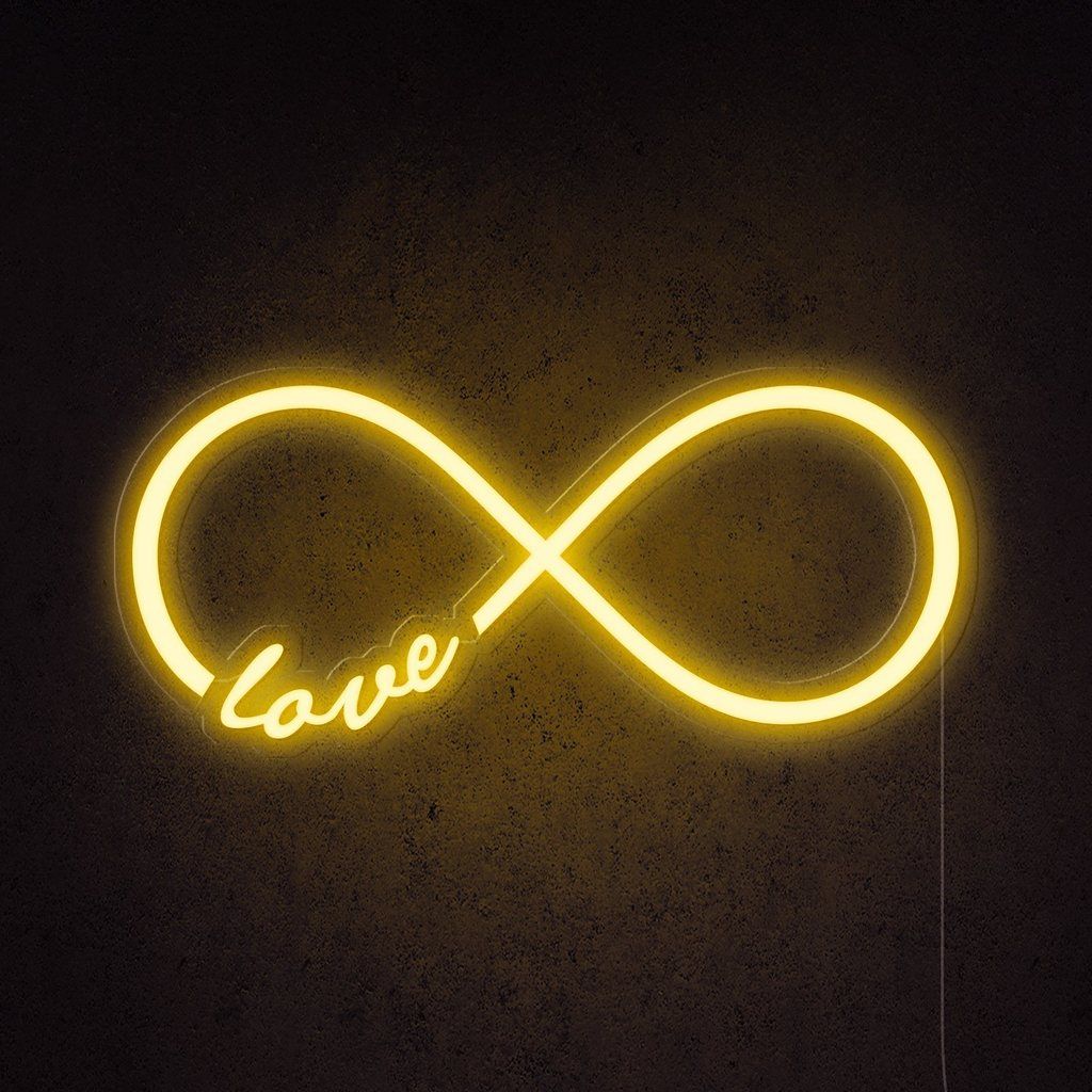 Beautiful LED Neon Art Piece Infinity Love. Elitist. Neon signs, Neon wallpaper, Love neon sign