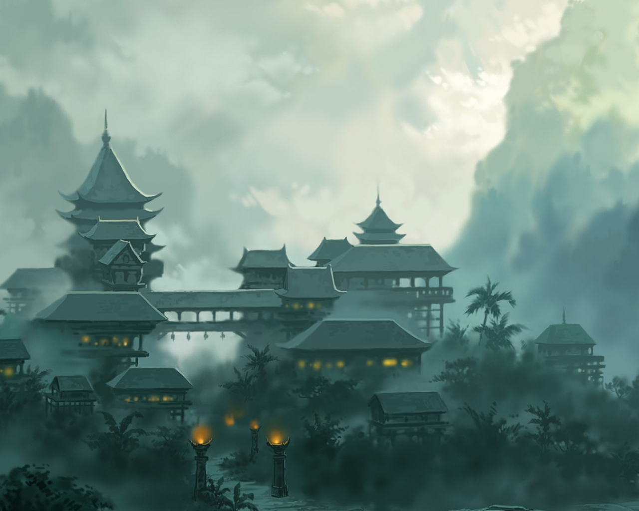 Free download buildings landscapes mountains jungle clouds fog wallpaper background [1920x1080] for your Desktop, Mobile & Tablet. Explore Chinese Landscape Wallpaper. Chinese Wallpaper, Chinese Desktop Wallpaper, Chinese Wallpaper for Walls