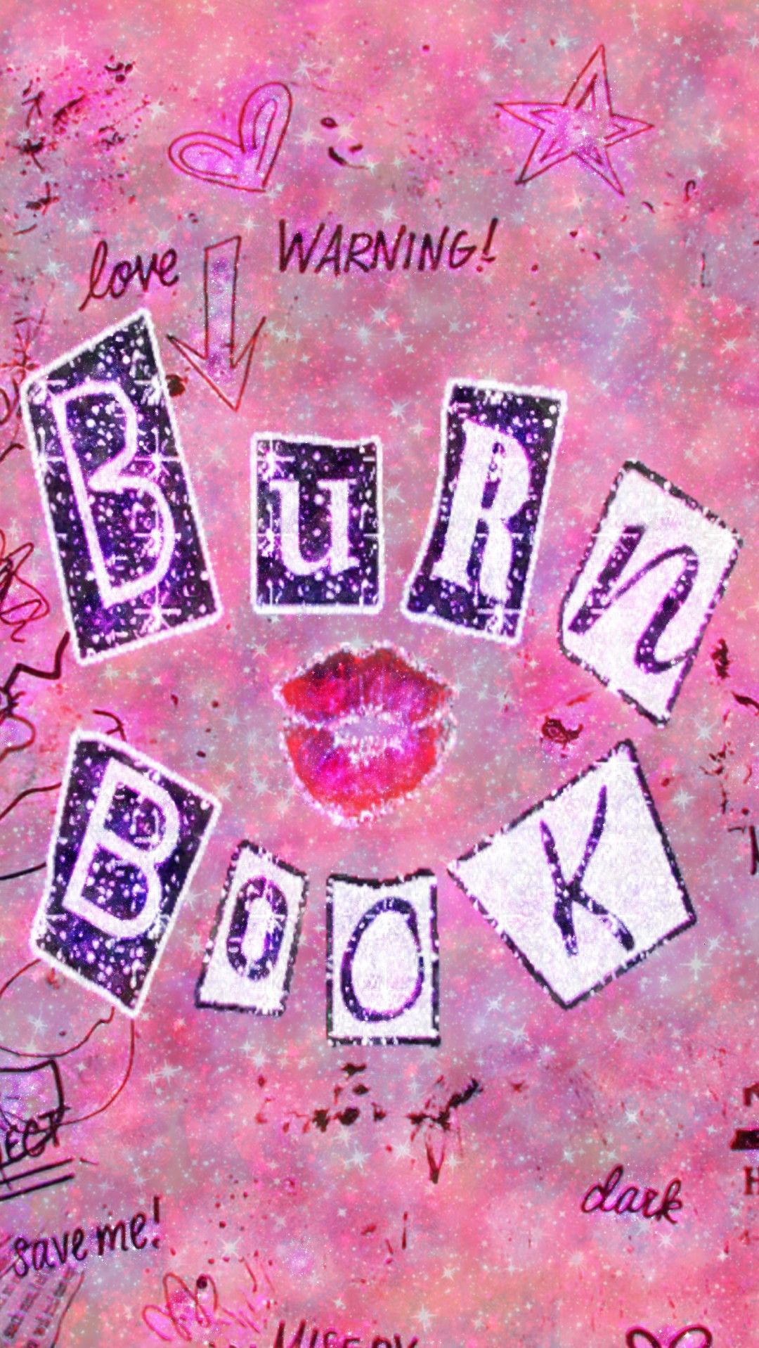 Burn Book Galaxy, made by me #pink #galaxy #wallpaper #background #glitter #sp. Pink tumblr aesthetic, iPhone wallpaper girly, iPhone wallpaper tumblr aesthetic