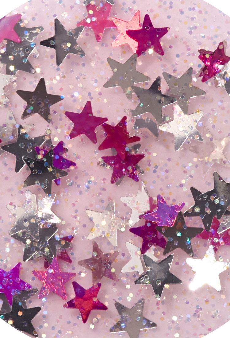 Aesthetic Pink Star Glitter
