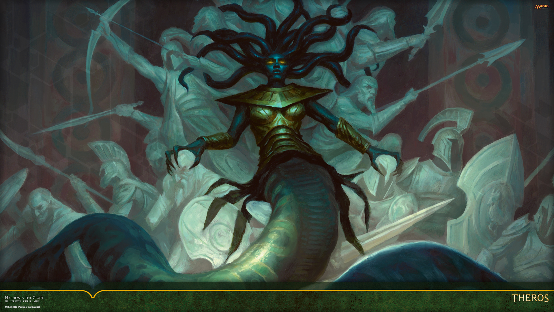 Gorgon Magic The Gathering Hythonia The Cruel Theros Magic The Gathering Wallpaper:1920x1080
