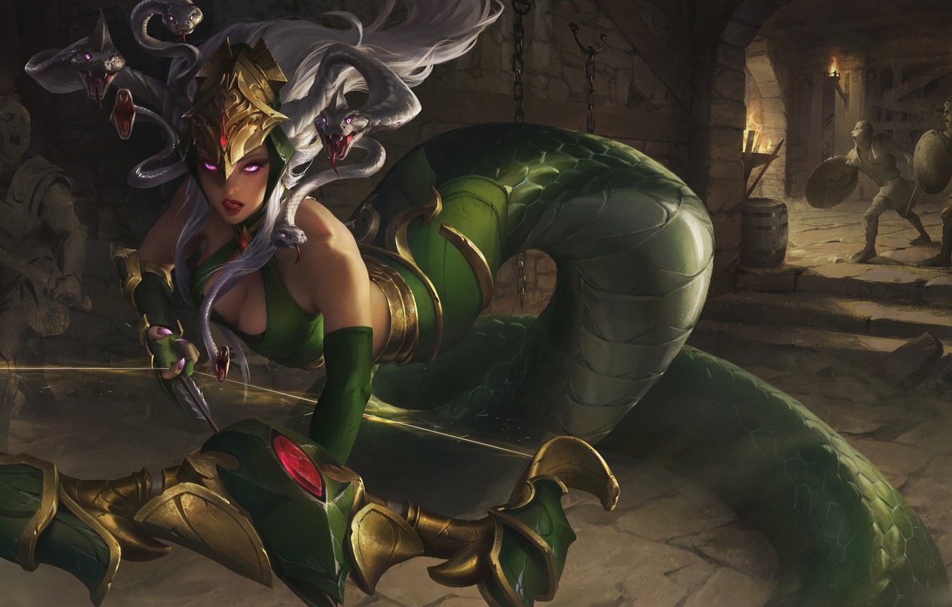Wallpaper the game, bow, fantasy, art, Medusa, XiaoGuang Sun, Legend of Ace, Legend of Ace image for desktop, section игры