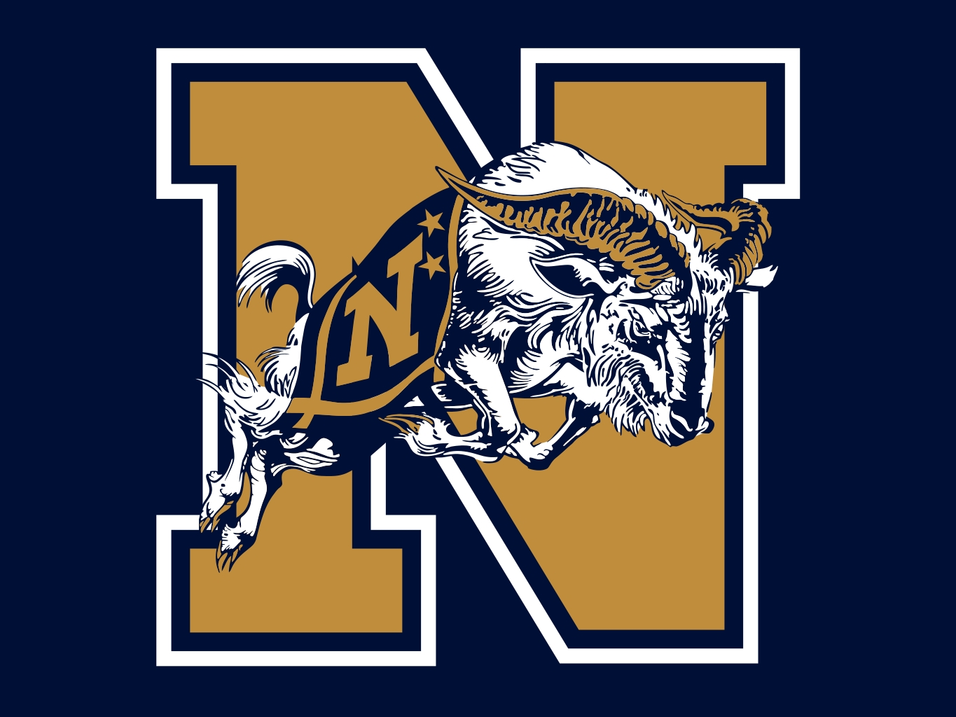Navy Football Logo Wallpaper