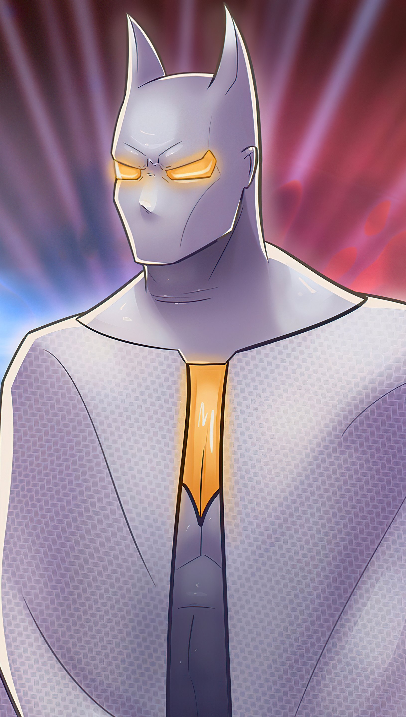 Batman White and gold suit Wallpaper 5k Ultra HD