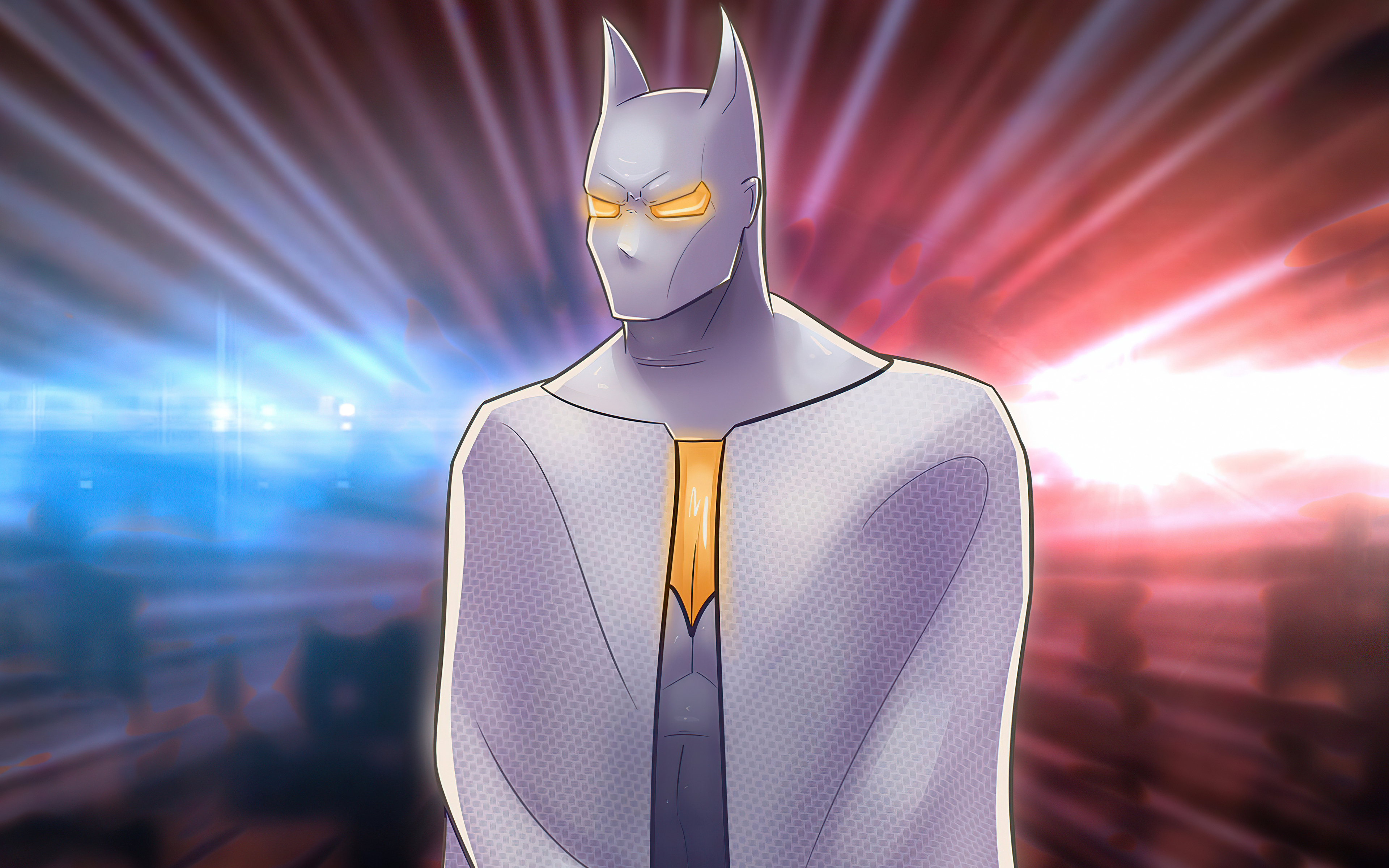 Batman White Gold Suit 4k 4k HD 4k Wallpaper, Image, Background, Photo and Picture