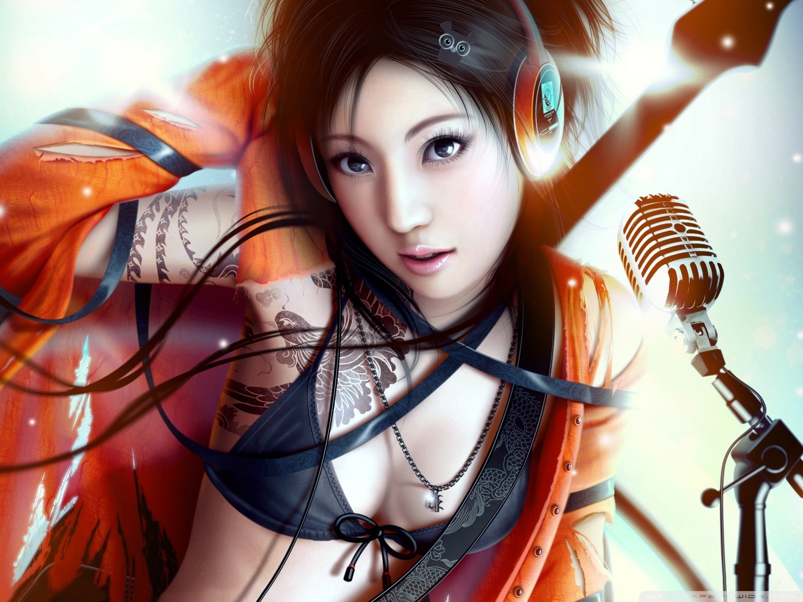 Music Girl Ultra HD Desktop Background Wallpaper for 4K UHD TV, Tablet