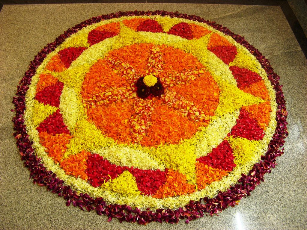 Pookalam. Rangoli designs, Pookalam design, Simple rangoli designs image