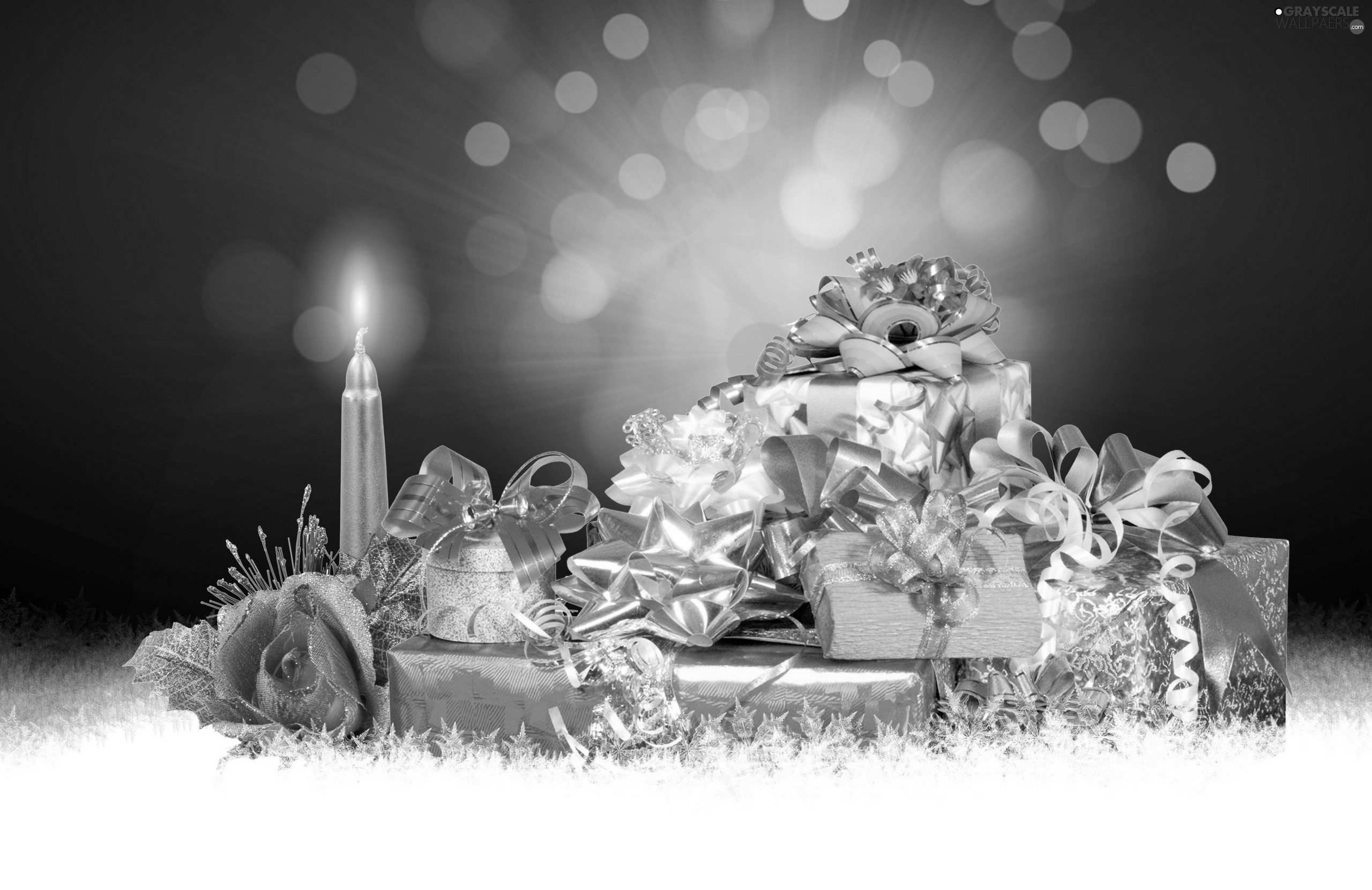 Grayscale Candle, glamour, composition, gifts