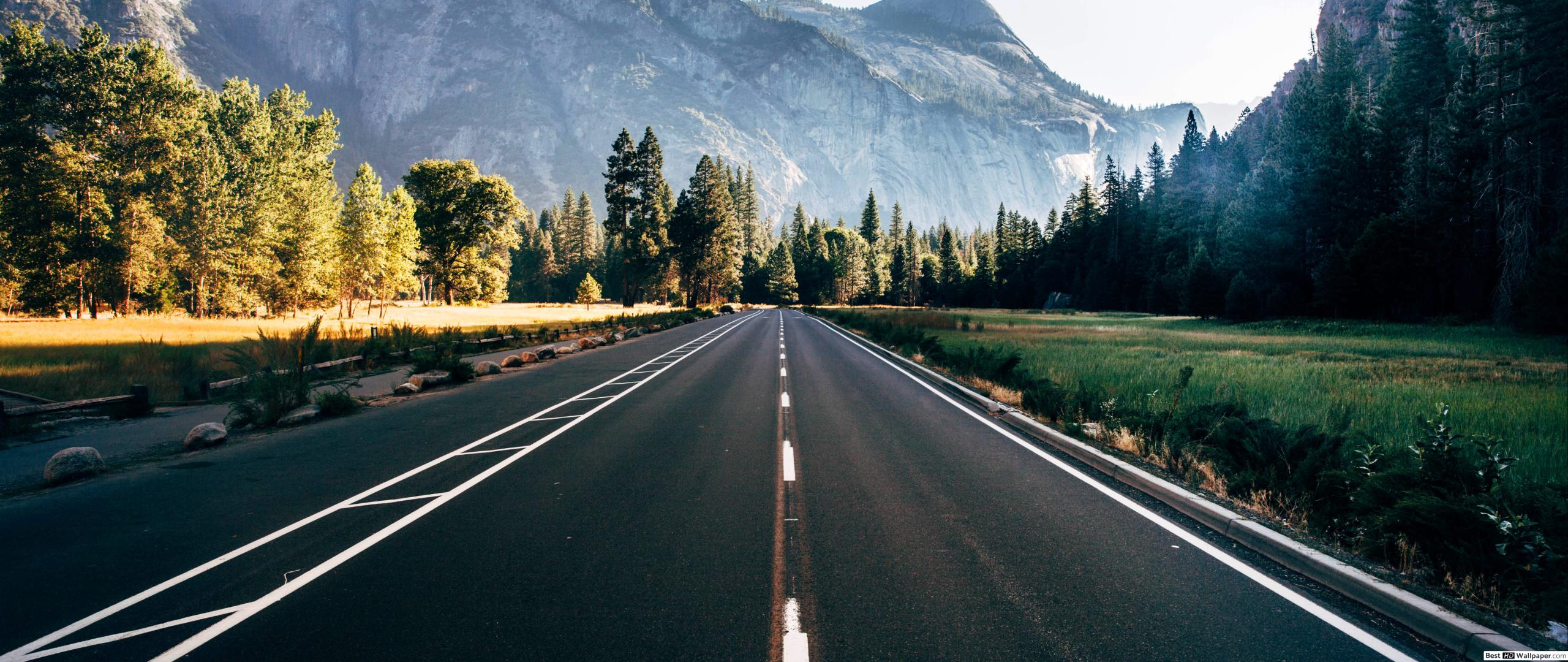Man made Road in the mountains HD wallpaper download