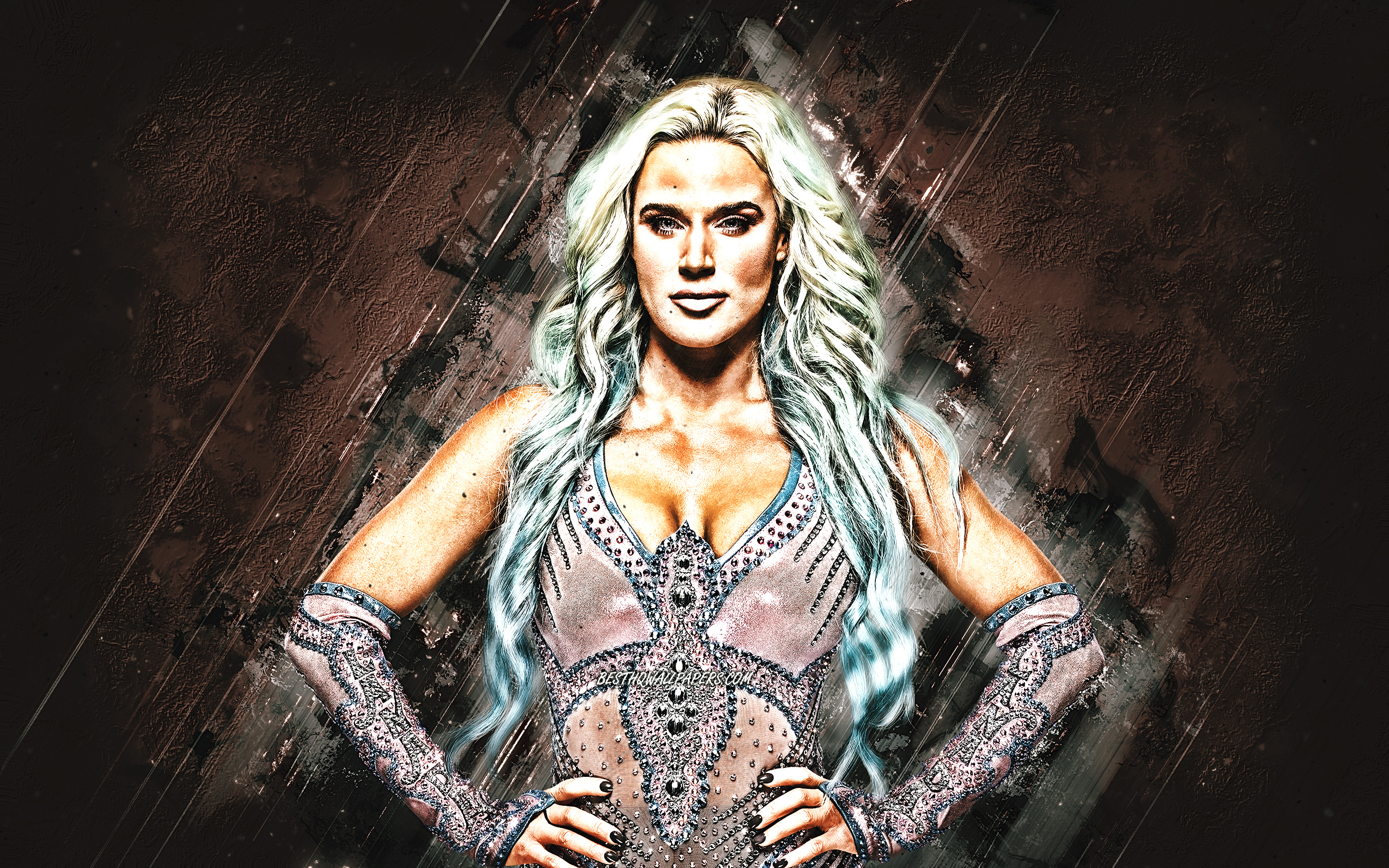 Download wallpaper Lana, Catherine Joy Perry, American wrestler, WWE, CJ Perry, portrait, creative art, World Wrestling Entertainment for desktop with resolution 2880x1800. High Quality HD picture wallpaper