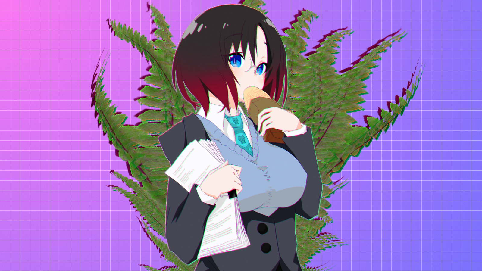 Wallpaper, Kobayashi san Chi no Maid Dragon, Elma Jouii Kobayashi San Chi no Maid Dragon, looking at viewer 3840x2160