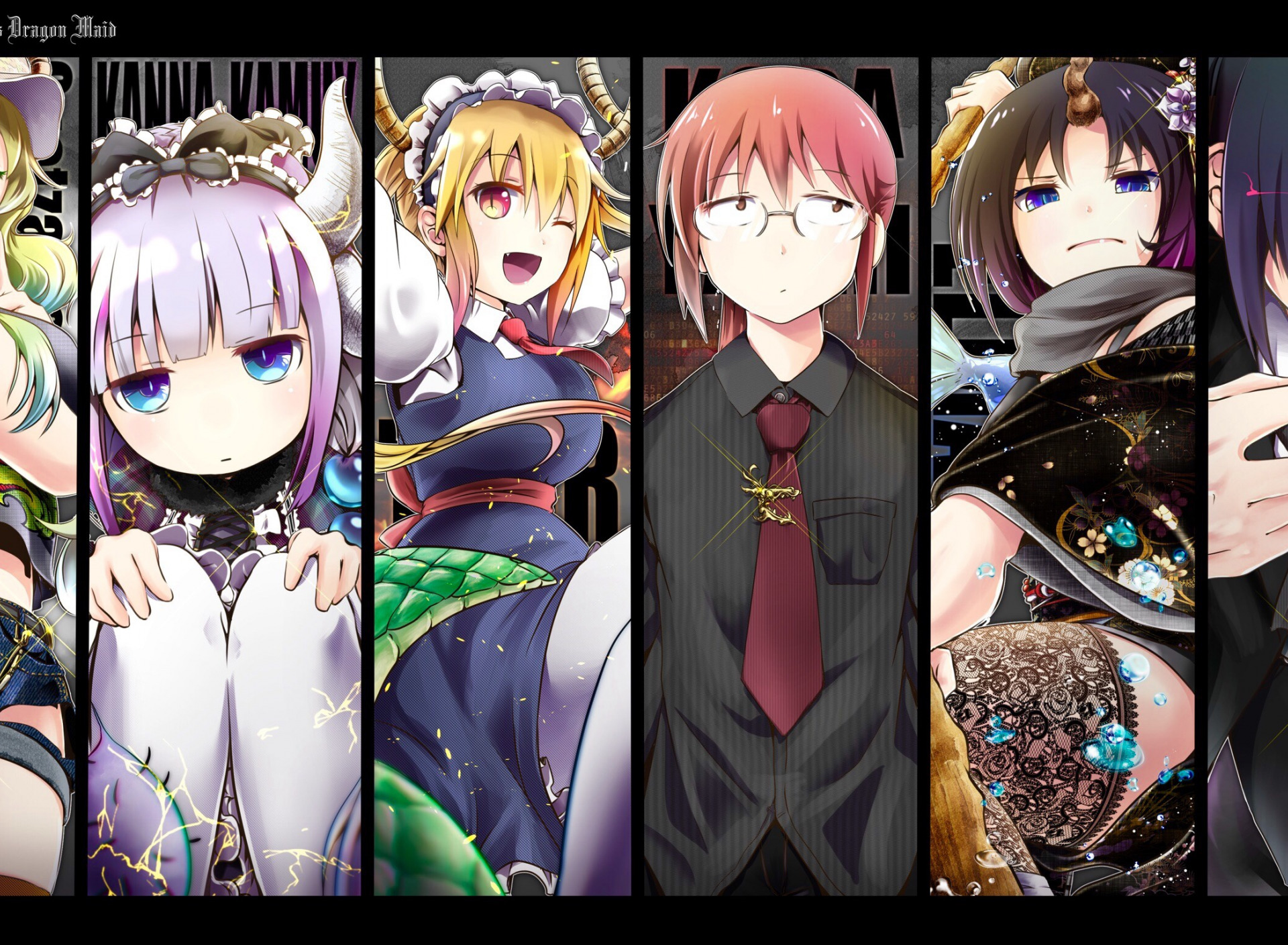 Download Wallpaper Kobayashi, Kamui, Elma, Kobayashi San Chi No Maid Dragon, Kanna, The Dragon Maid Kobayashi, Tohru, Quetzalcoatl, Fafnir, Section Shonen In Resolution 1920x1408