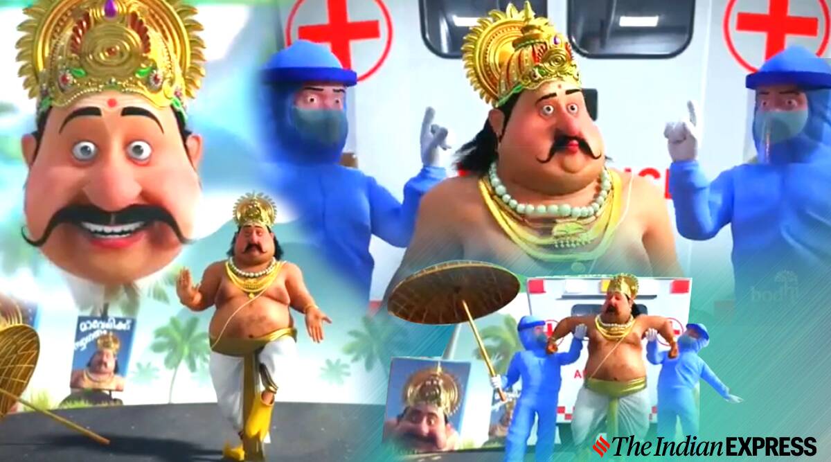 A Video That Combines Maveli, Onam And The COVID 19 Pandemic Is A Hit On Social Media. Trending News, The Indian Express
