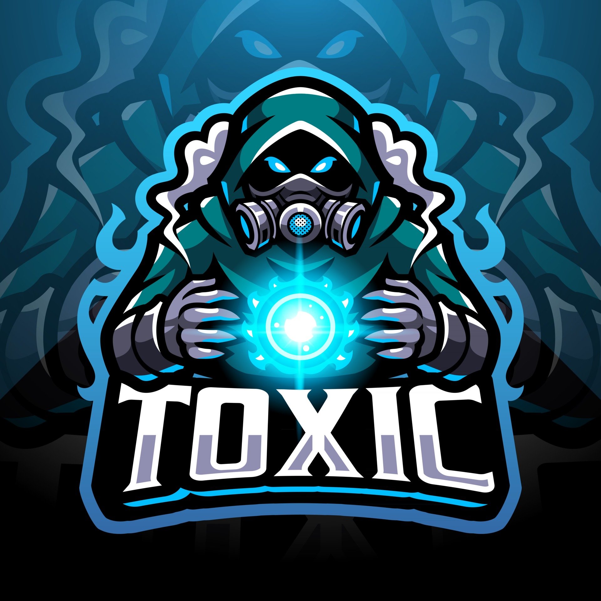 Toxic gas esport mascot logo