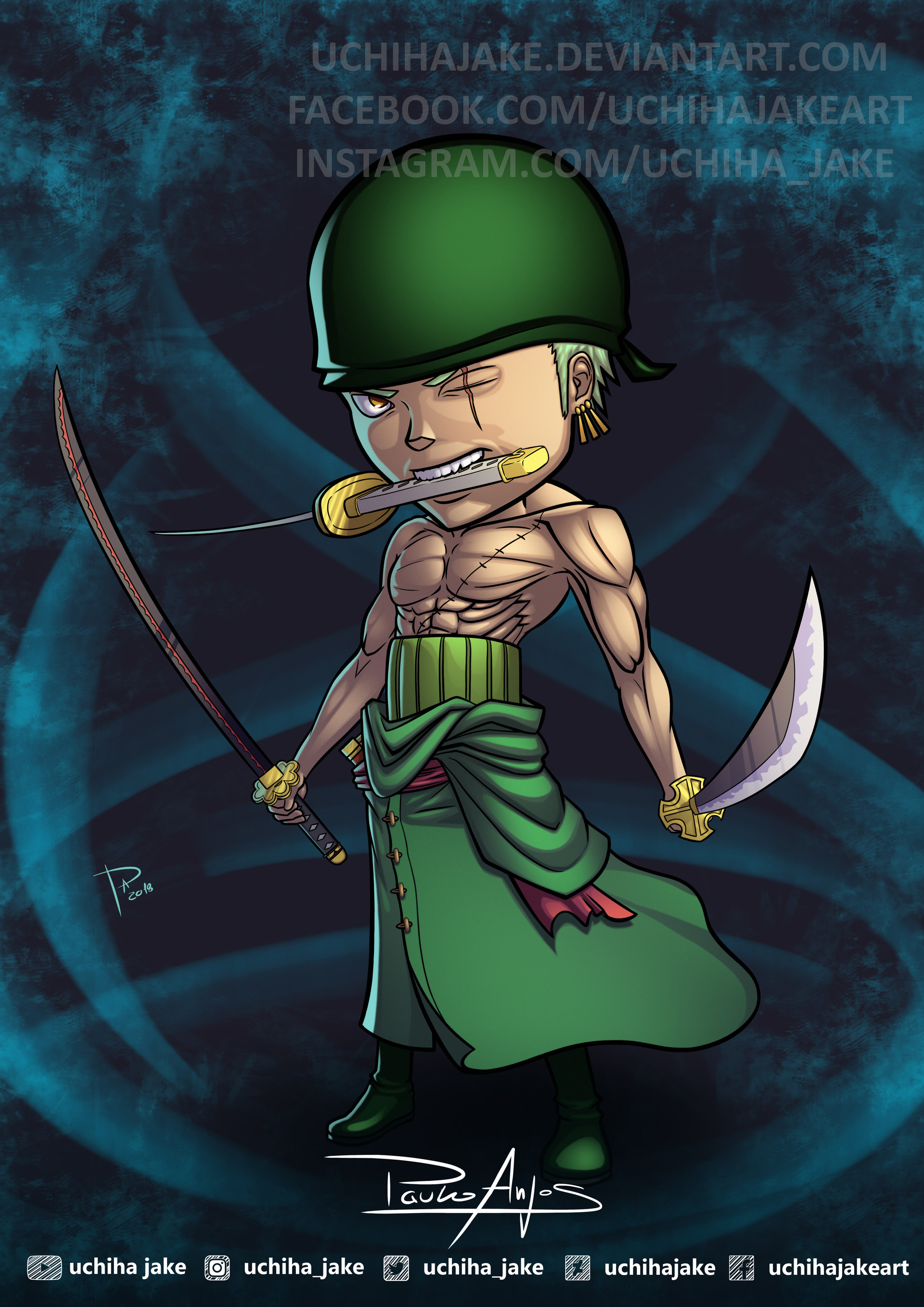 Thumb Image - Zoro One Piece Chibi, HD Png Download - vhv