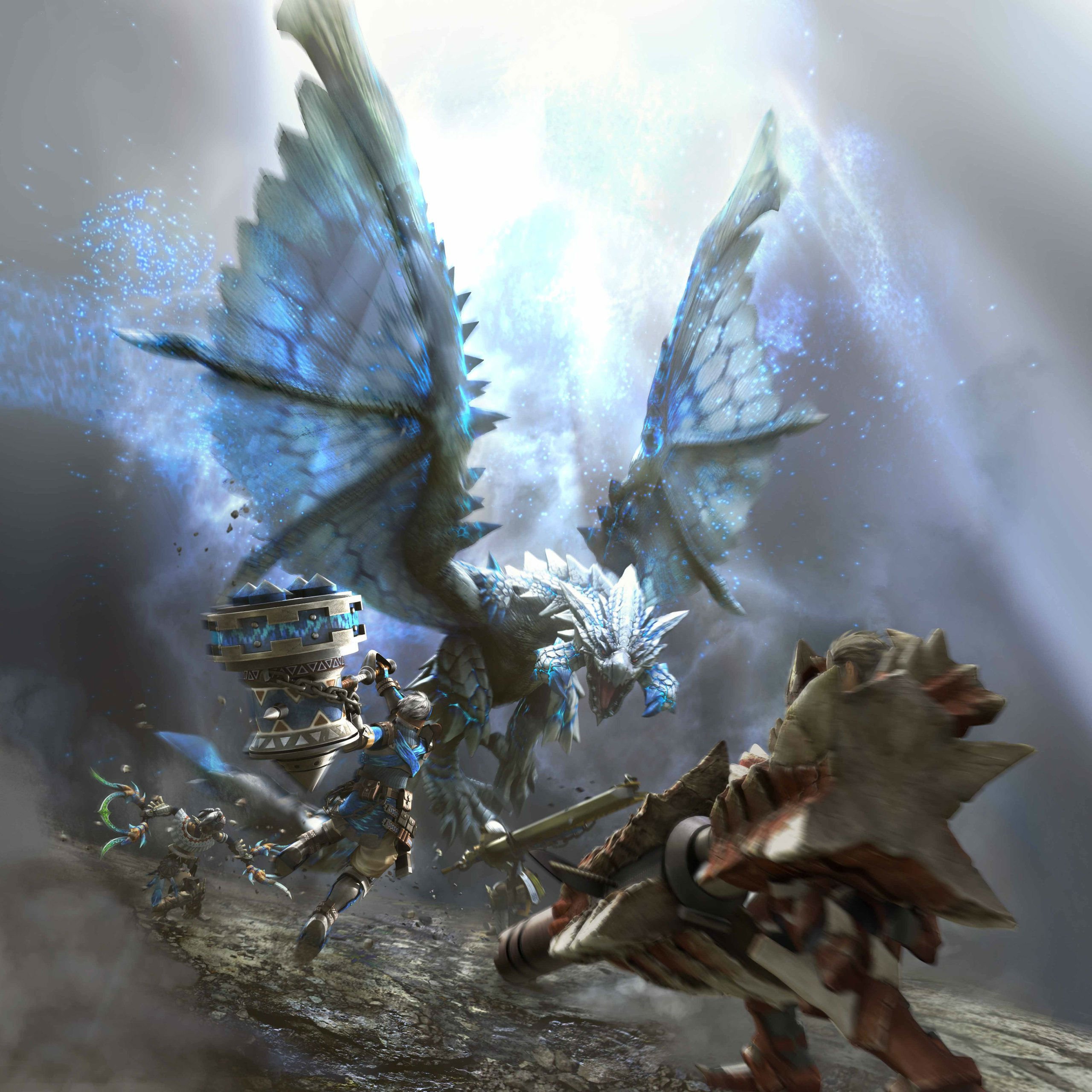 1mhf 2560x2560 px action anime dinosaur dragon fantasy Fighting Hunter Hunting mmo High Quality Wallpaper, High Definition Wallpaper
