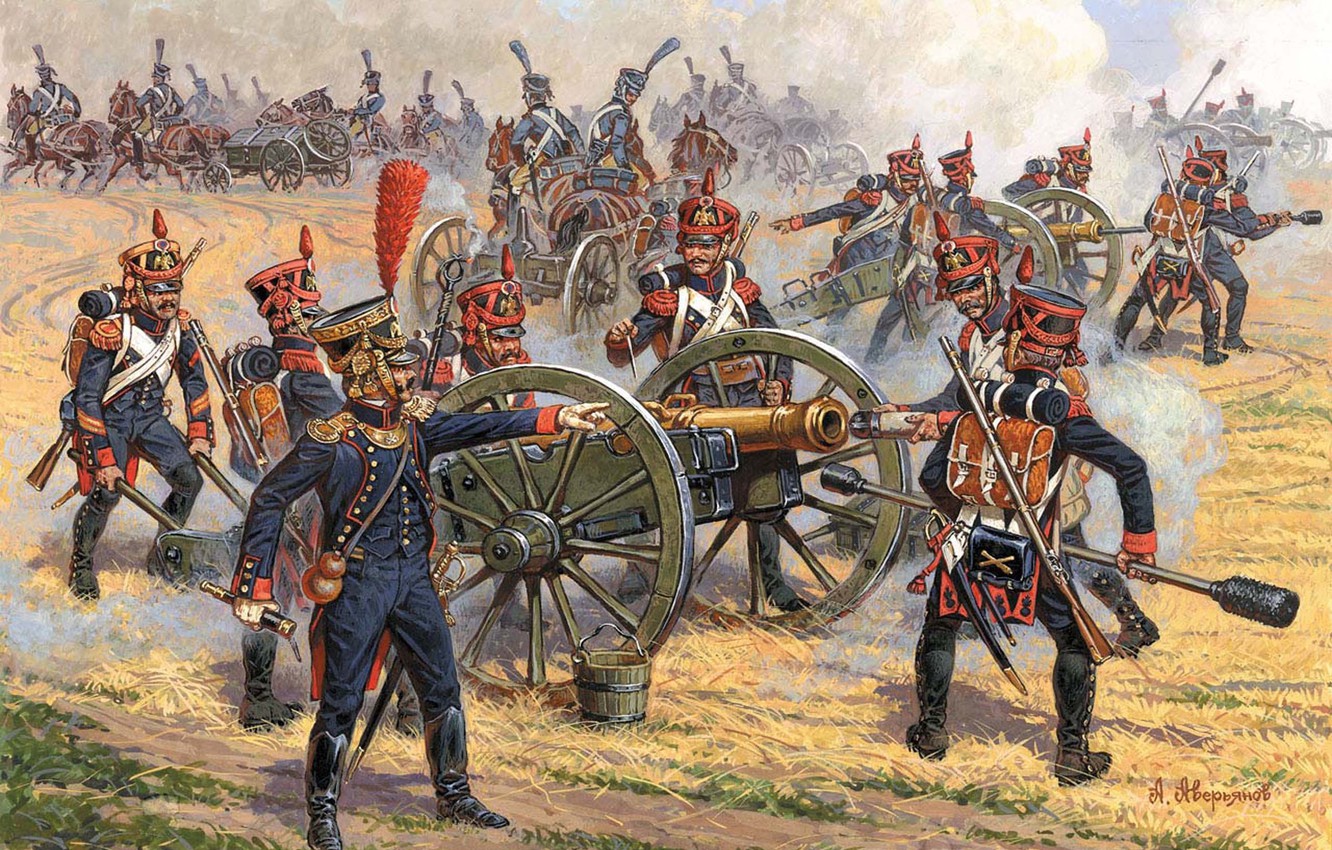 Wallpaper Art, Of The Napoleonic Wars., Era, French Artillery 1810 1814гг. Participated, In All The Battles Image For Desktop, Section оружие