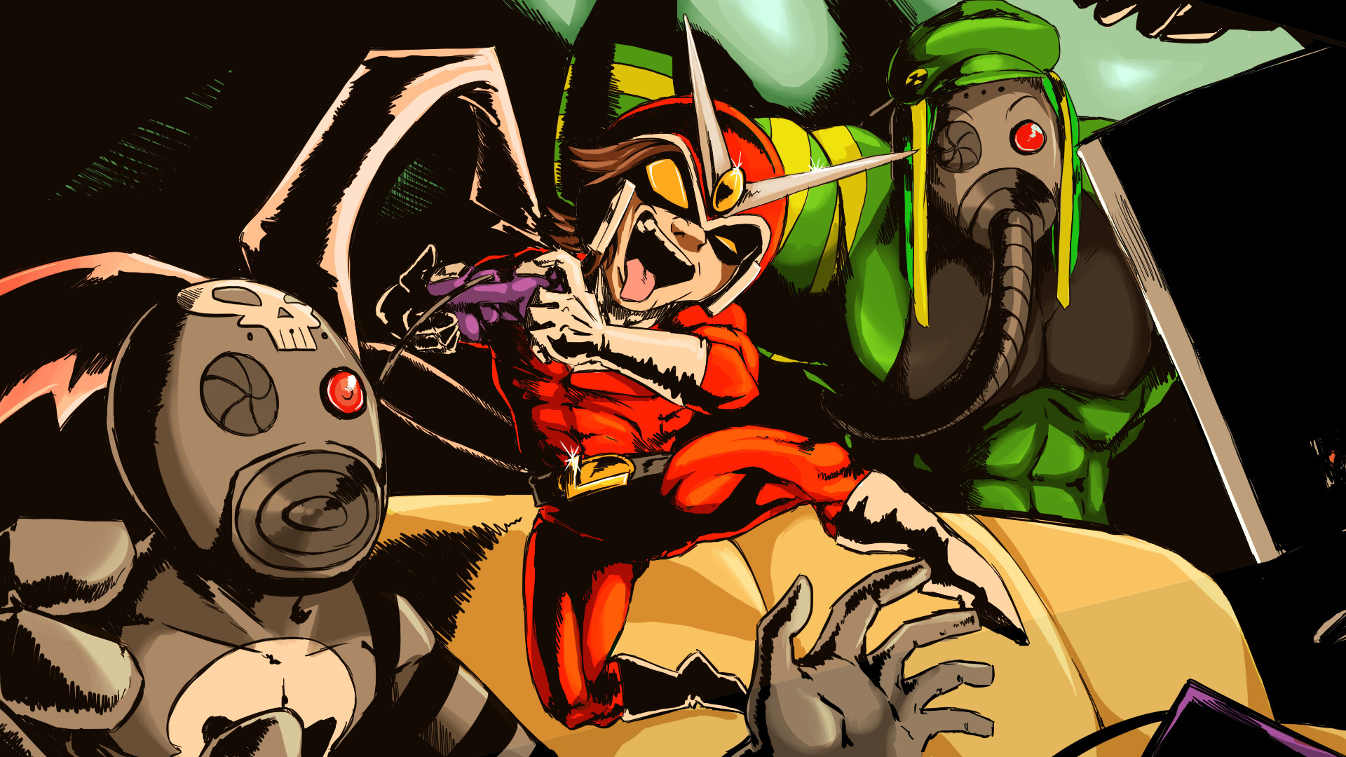 So Plague just uploaded this to facebook. The Viewtiful Joe pic minus the text. I didn't even know it was made for them