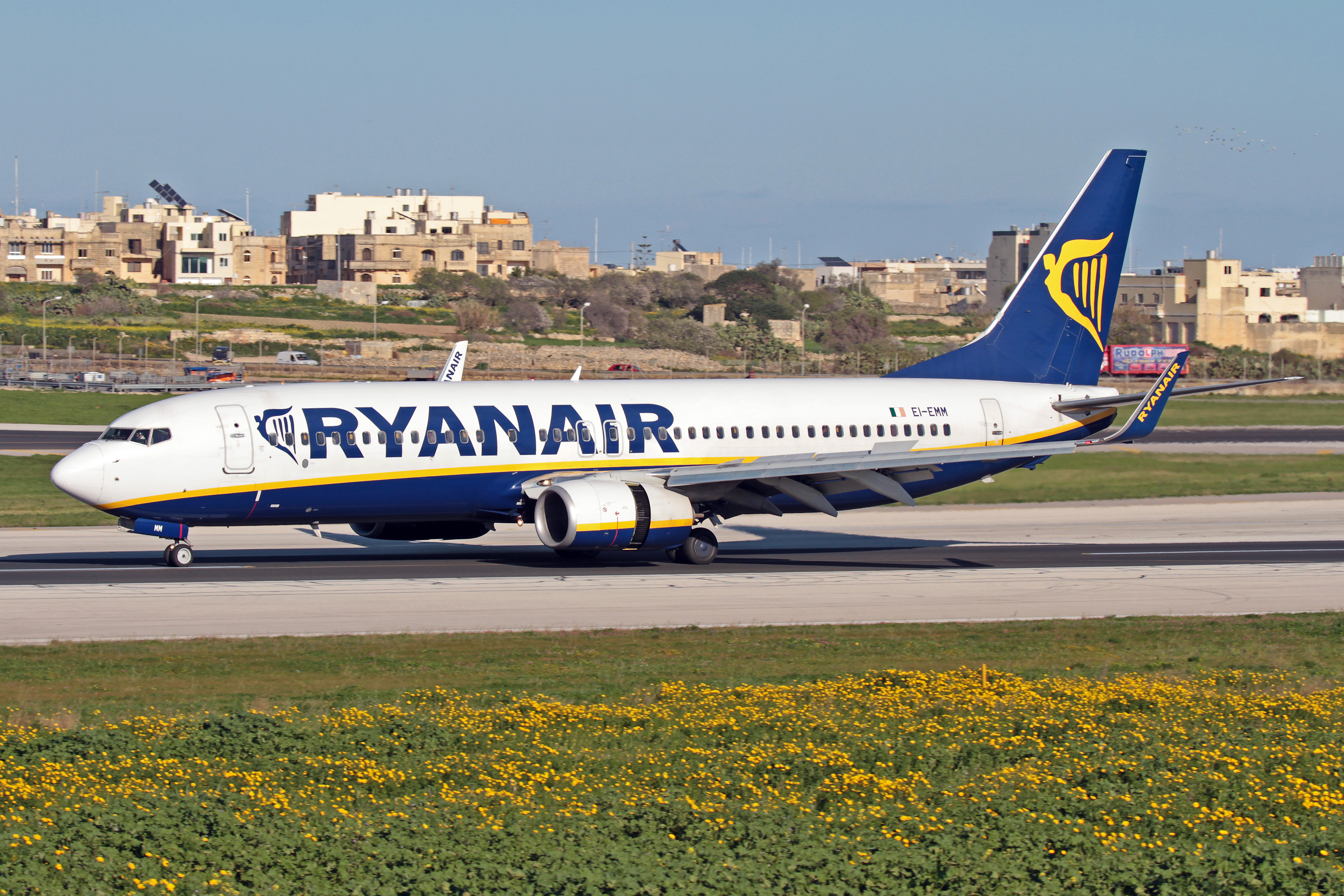 Wallpaper, airline, ryanair, aircraft, Boeing, 7378as, registration, eiemm, cn, 38514, lmml, 21022017 4000x2667