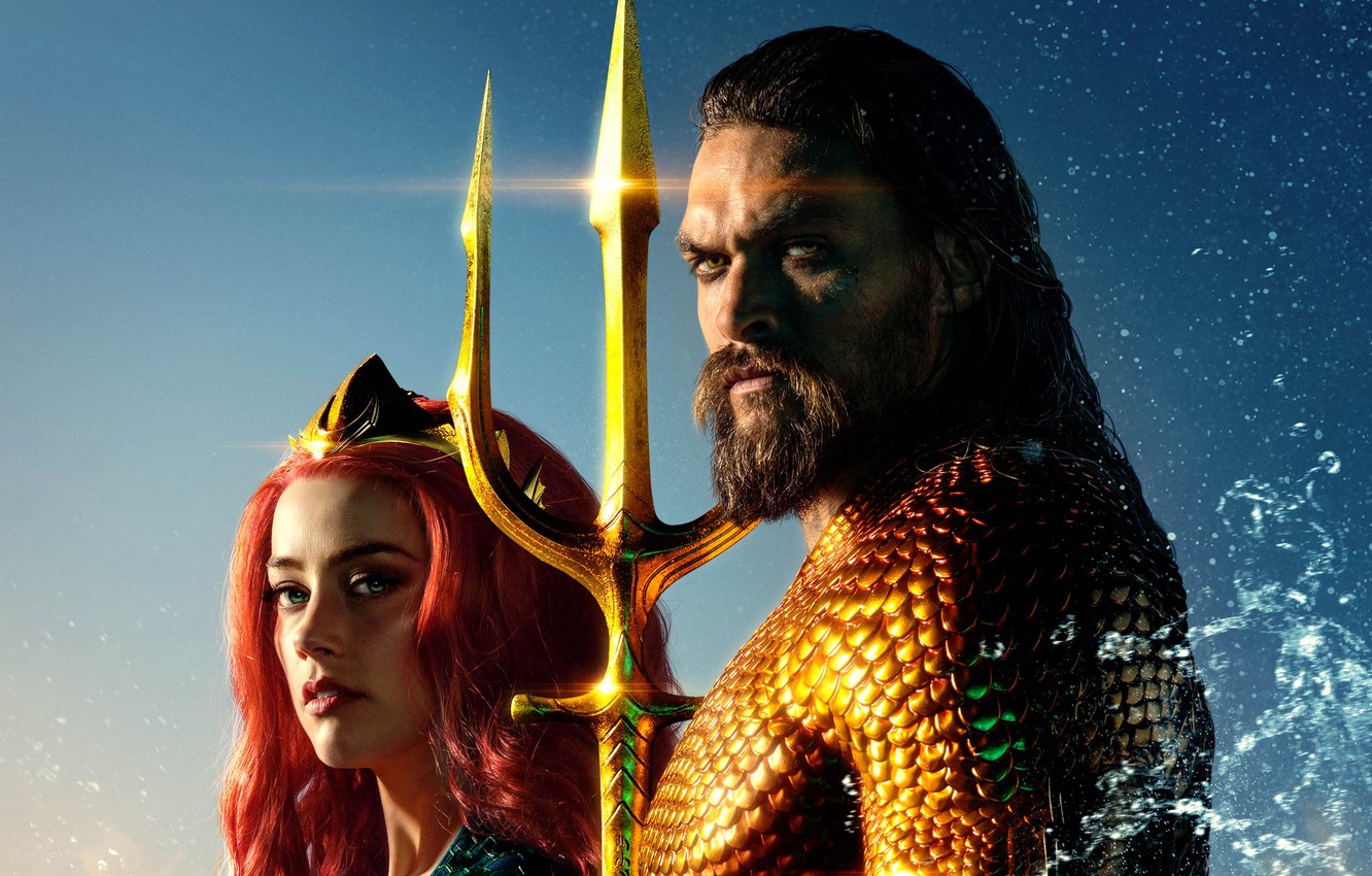 Wallpaper Amber Heard, Amber Heard, Movie, Aquaman, Jason Momoa, Jason Momoa, Aquaman, Aquaman image for desktop, section фильмы
