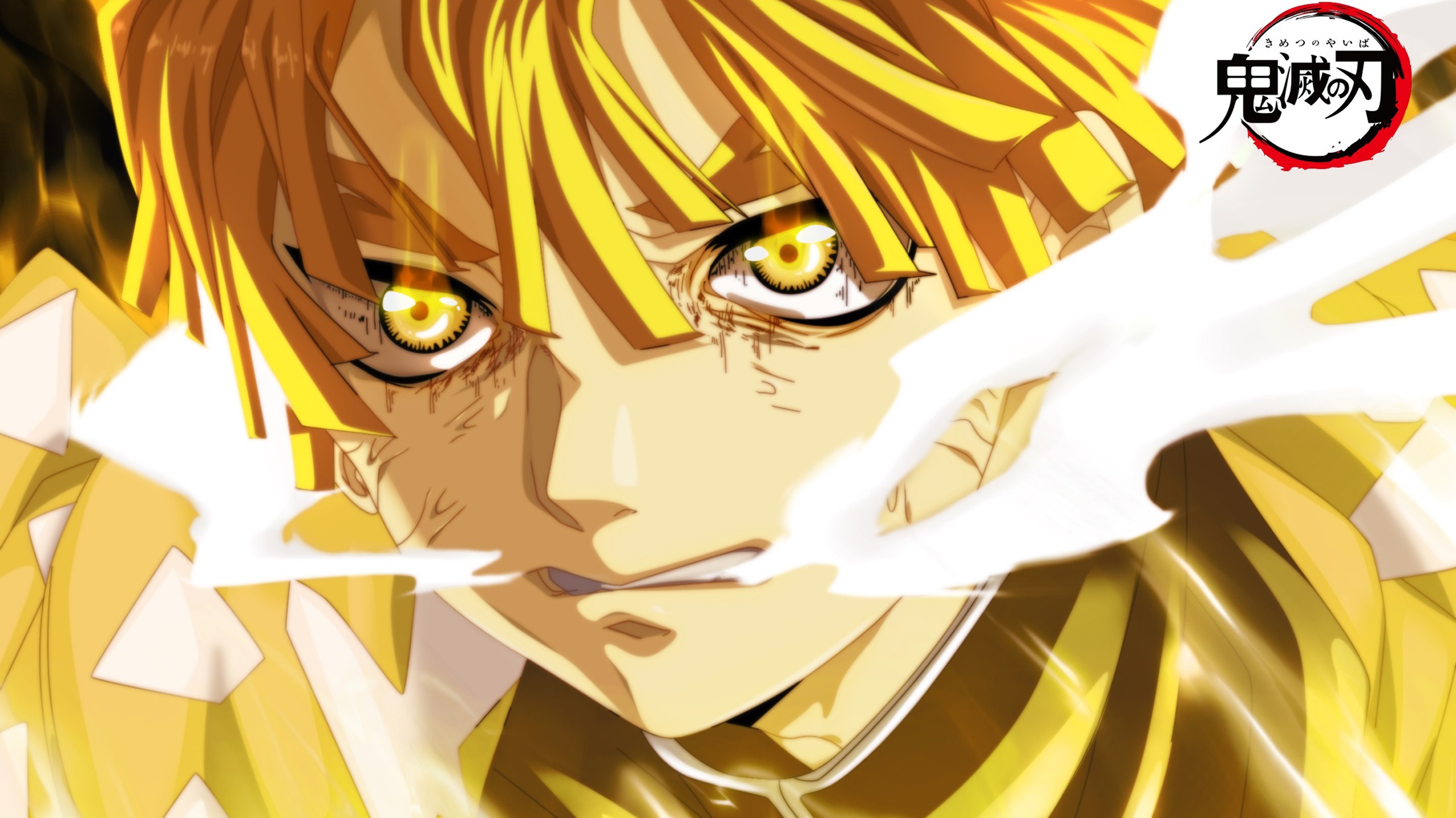 Demon Slayer Zenitsu Agatsuma With Yellow Eyes HD Anime Wallpaper