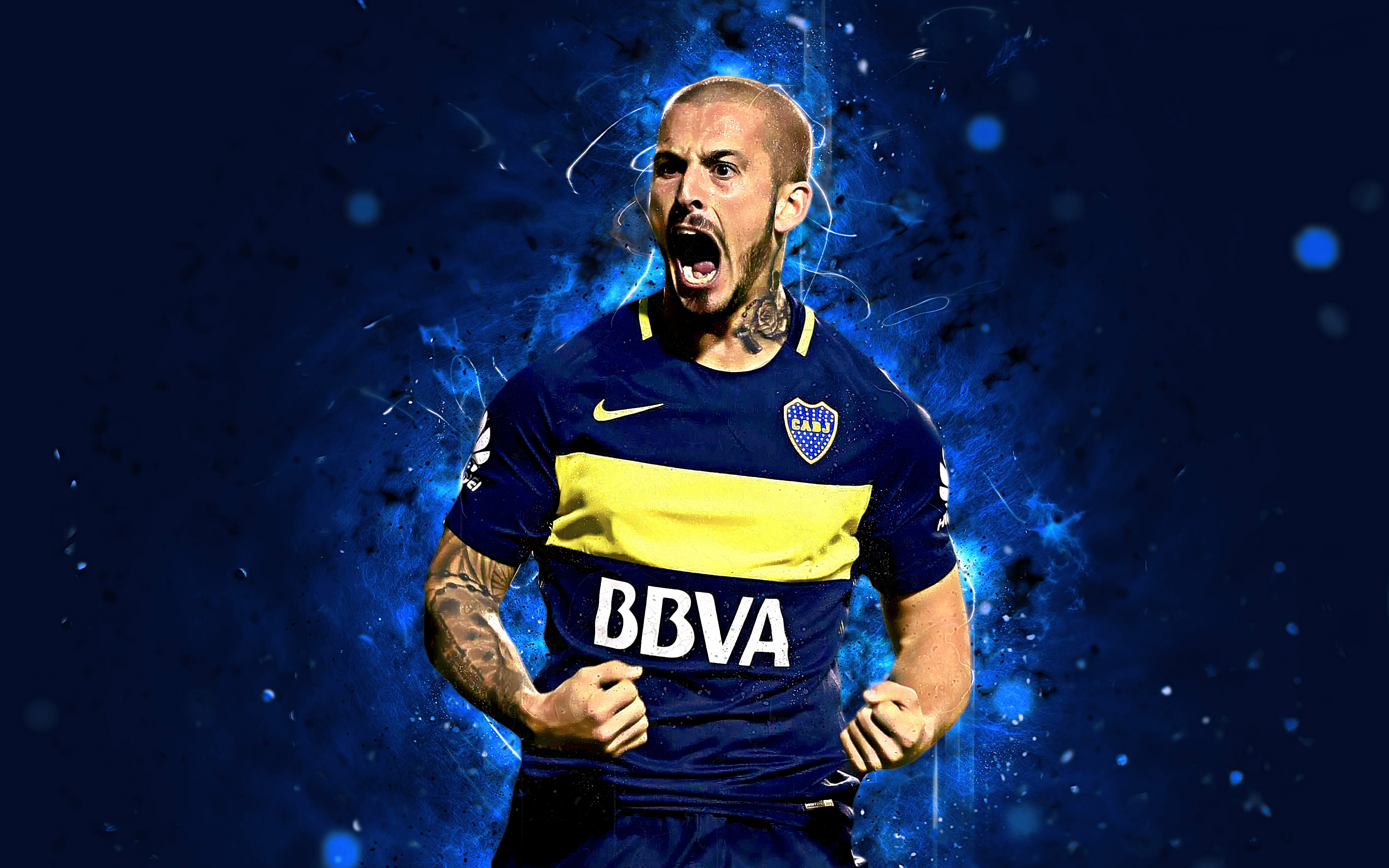 1366x768 boca juniors blue yellow nike sport soccer wallpaper. Mocah HD Wallpaper