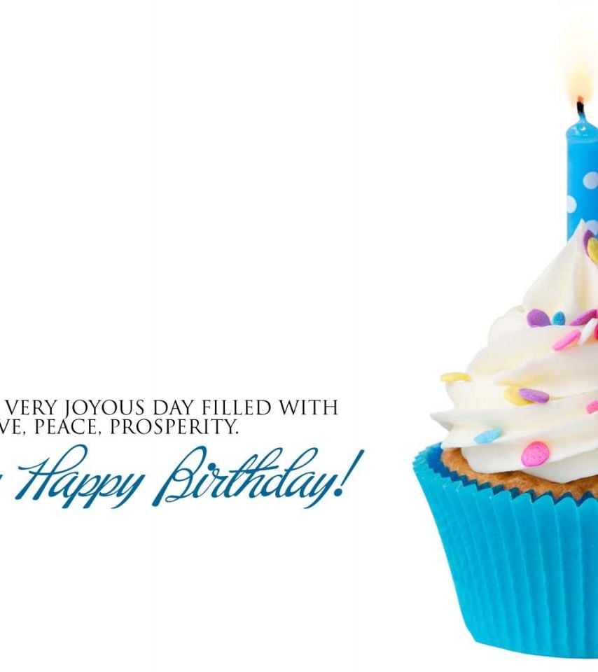 Blue Birthday Cake With Candle Wallpaper. All is Wall