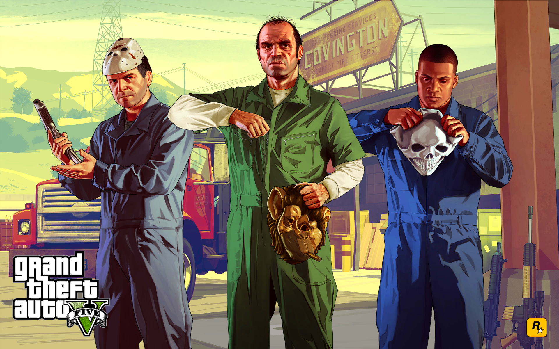 Michael, Franklin and Trevor Theft Auto V Wallpaper
