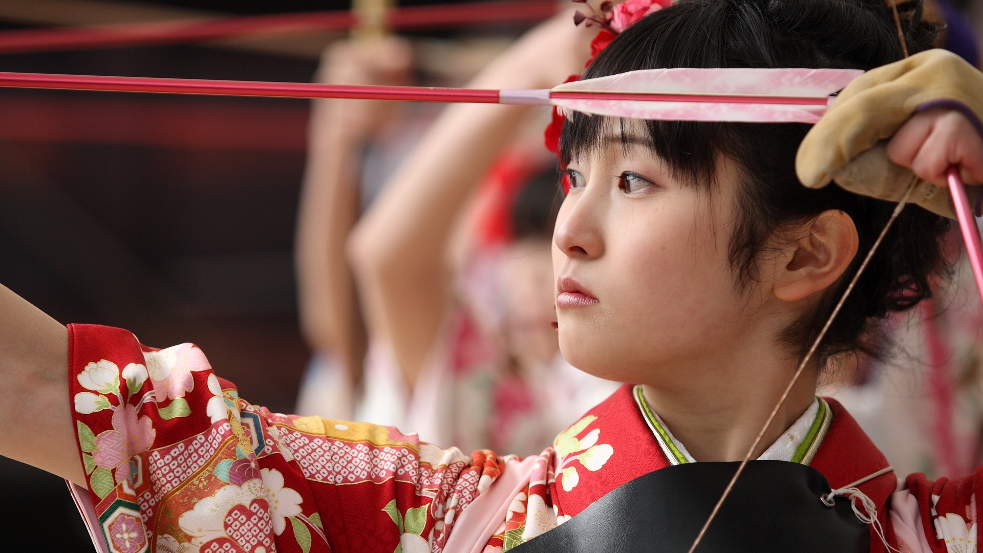 Japanese, Women, Bows, Martial Arts, Kyudo Wallpaper HD / Desktop and Mobile Background