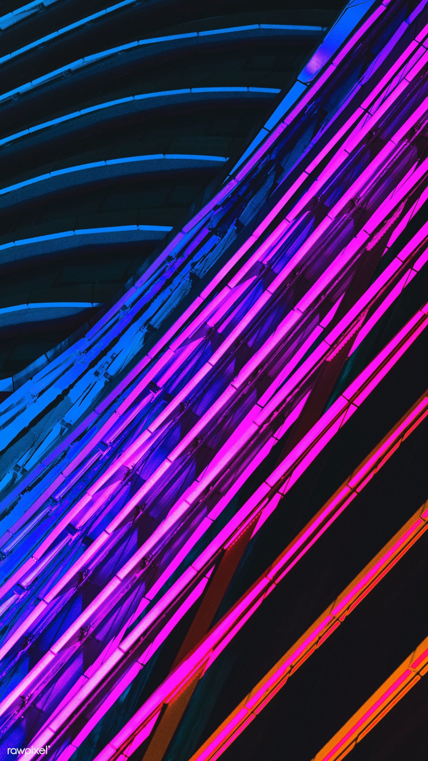 Neon lights patterned line mobile wallpaper. free image / Teddy Rawpixel. Neon light wallpaper, Flower background image, Neon wallpaper