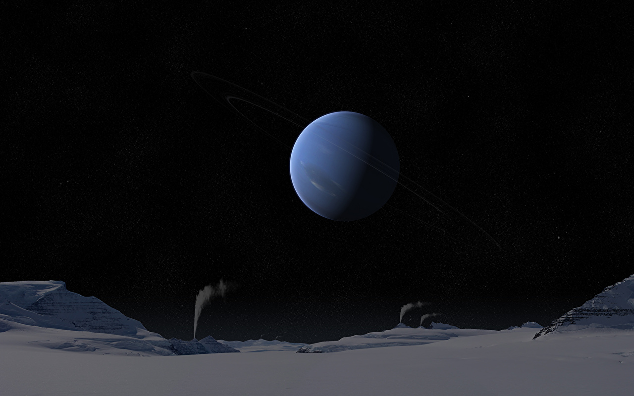 Wallpaper planet Neptune Space 3D Graphics