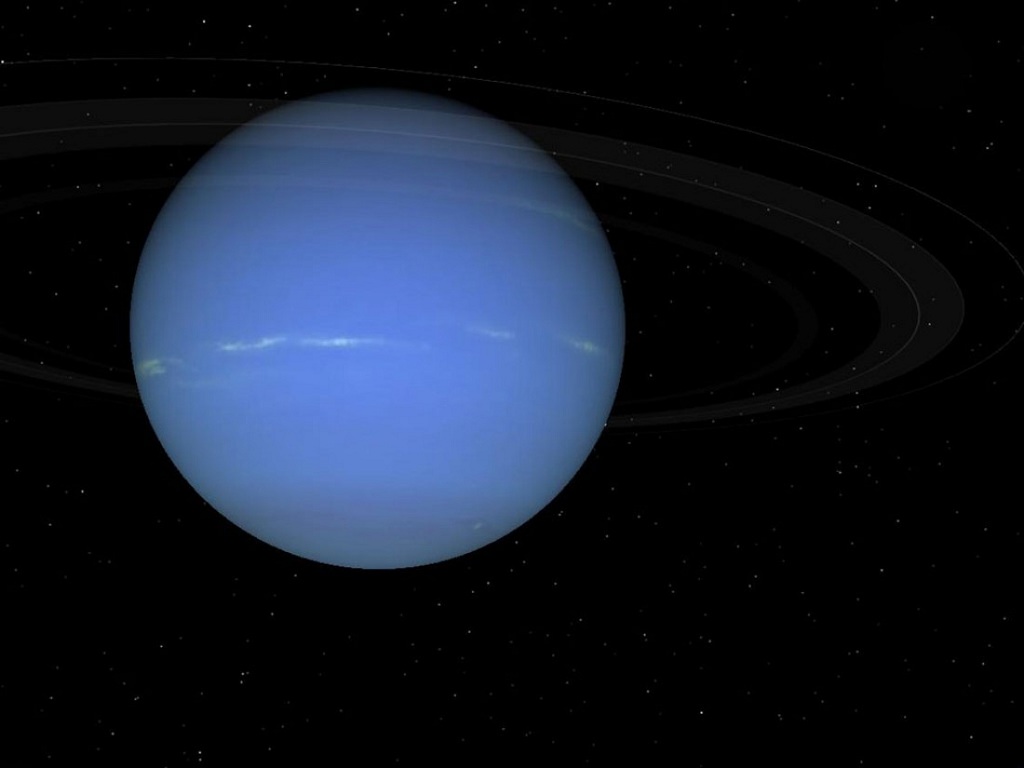 Neptune, the eighth and farthest planet from the Sun. Anne's Astronomy News