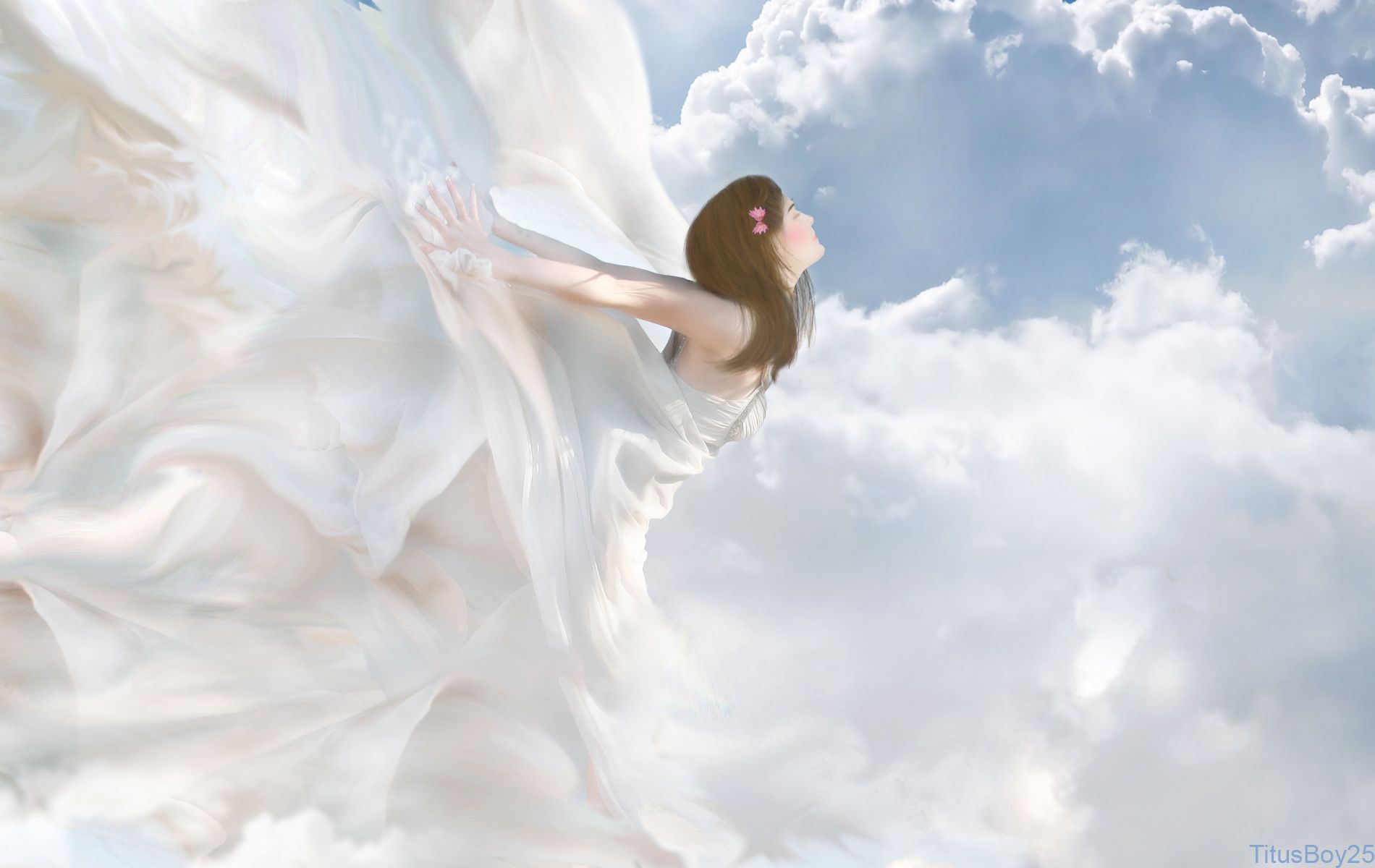 Download Edge Heaven Angel Wallpaper 1900x1200. Full HD Background