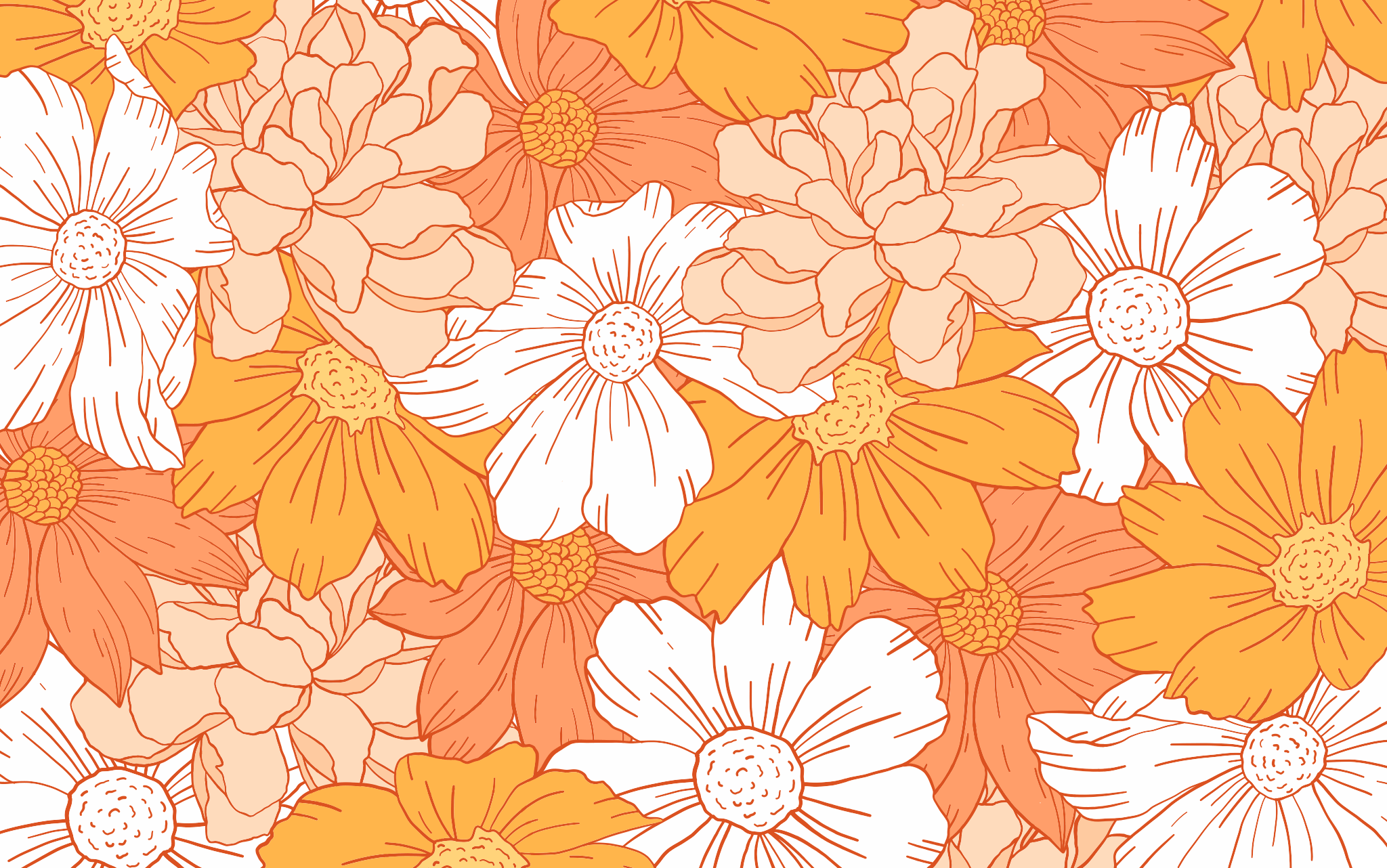 Pastel Orange Aesthetic Wallpaper