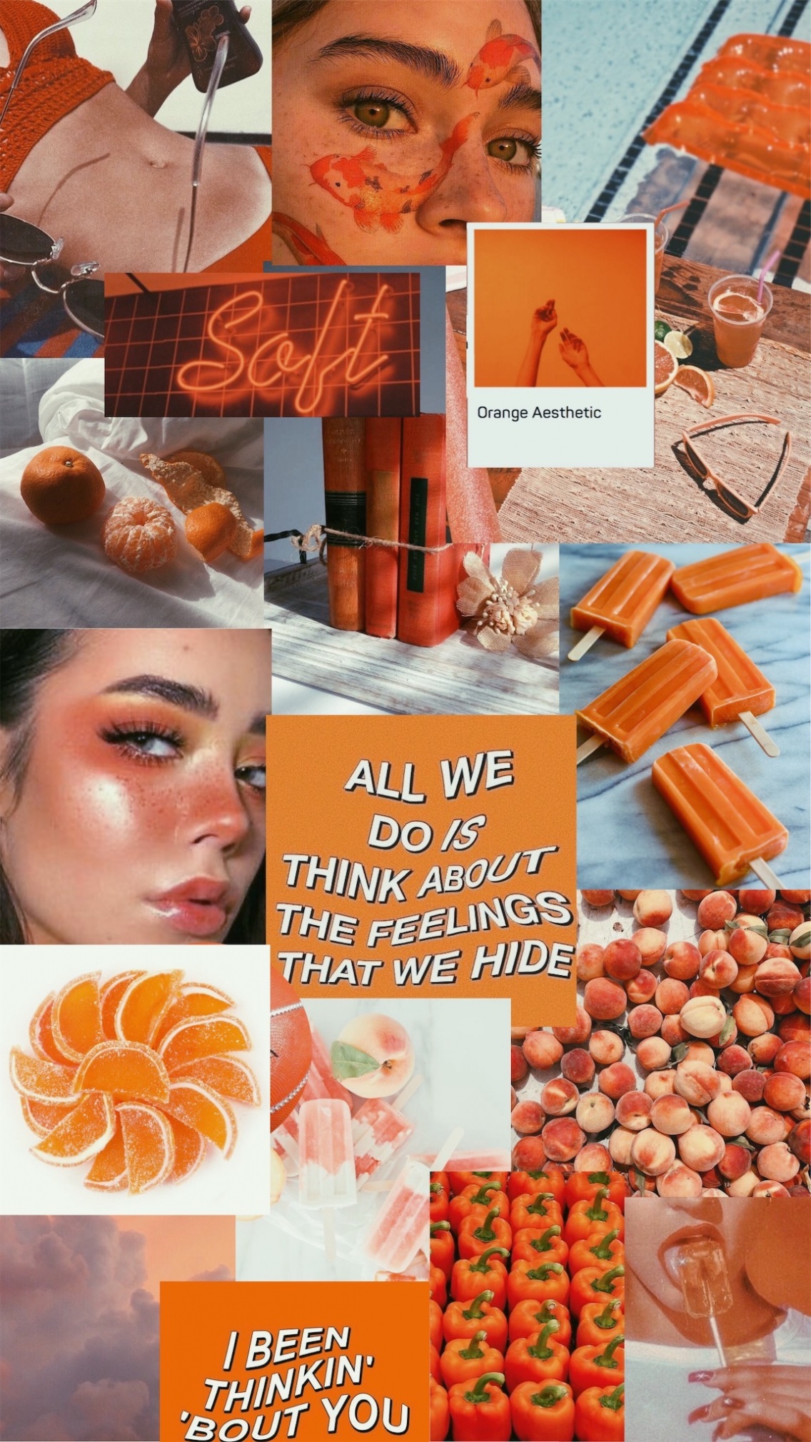 wallpaper #aesthetic #collage #color #vsco #tumblr #artistic #orange