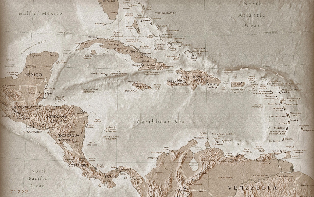 Carribean sea map wallpaper. Carribean sea map
