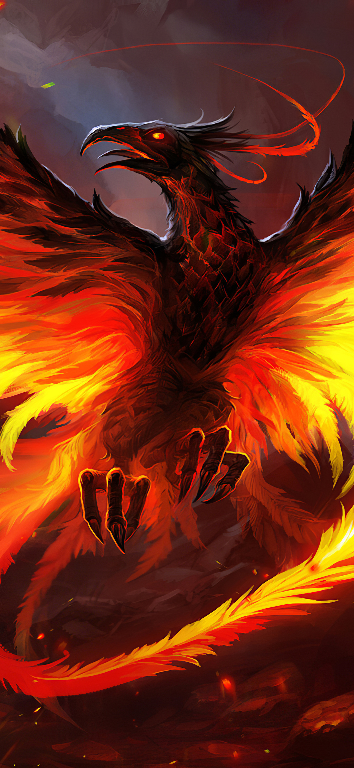 Phoenix The Red Bird 4k iPhone XS MAX HD 4k Wallpaper, Image, Background, Photo and Picture