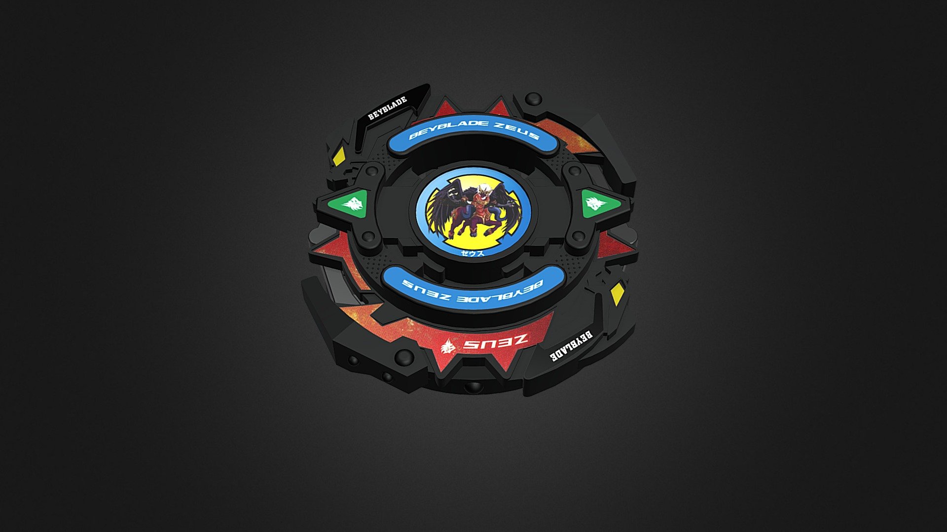 Beyblade Zeus (ゼウス) Royalty Free 3D model by rtql8d [406dffb]