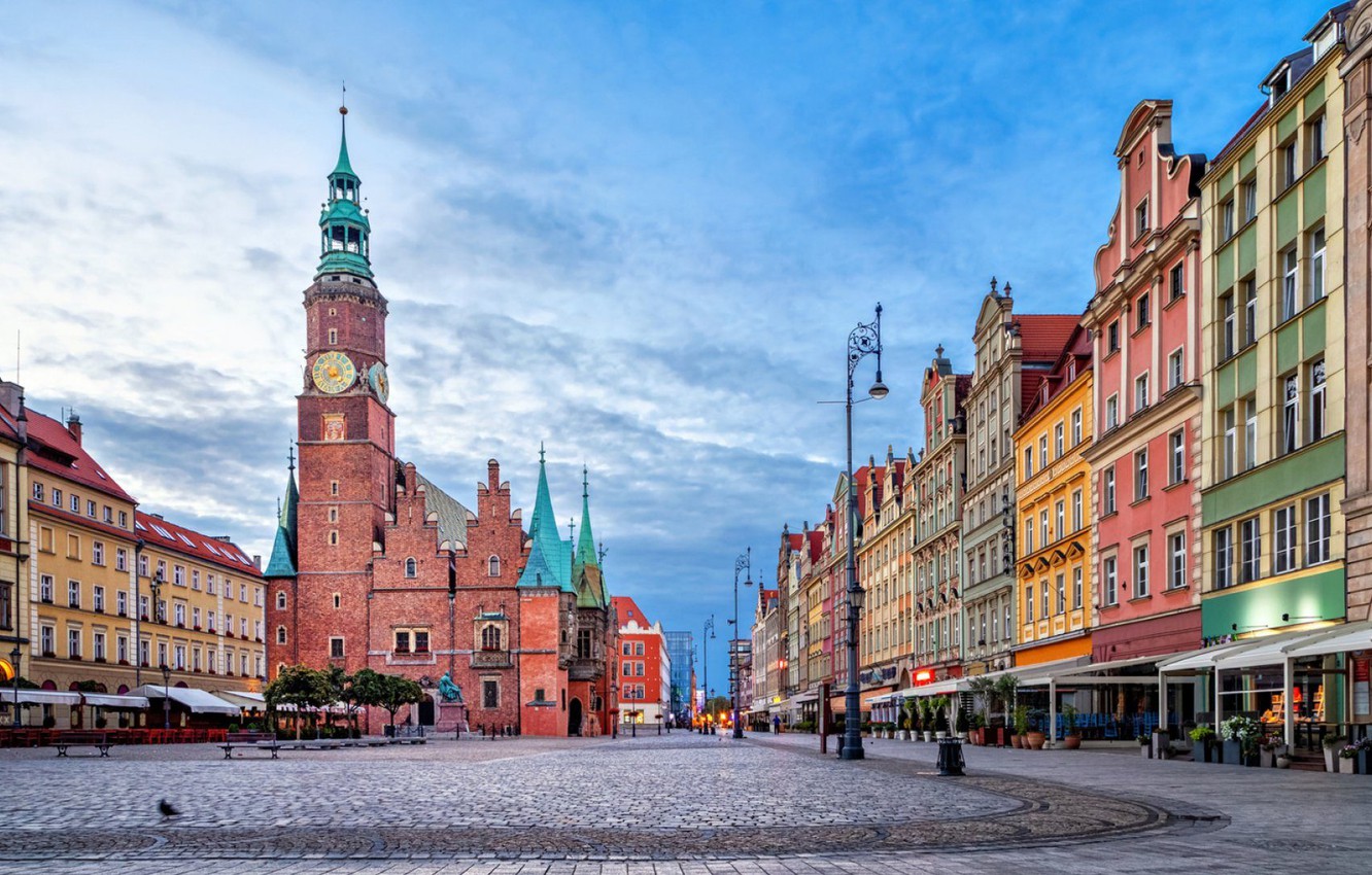 4K, Poland, Houses, Sky, Wroclaw, Clouds, Tower, HD, 54% OFF