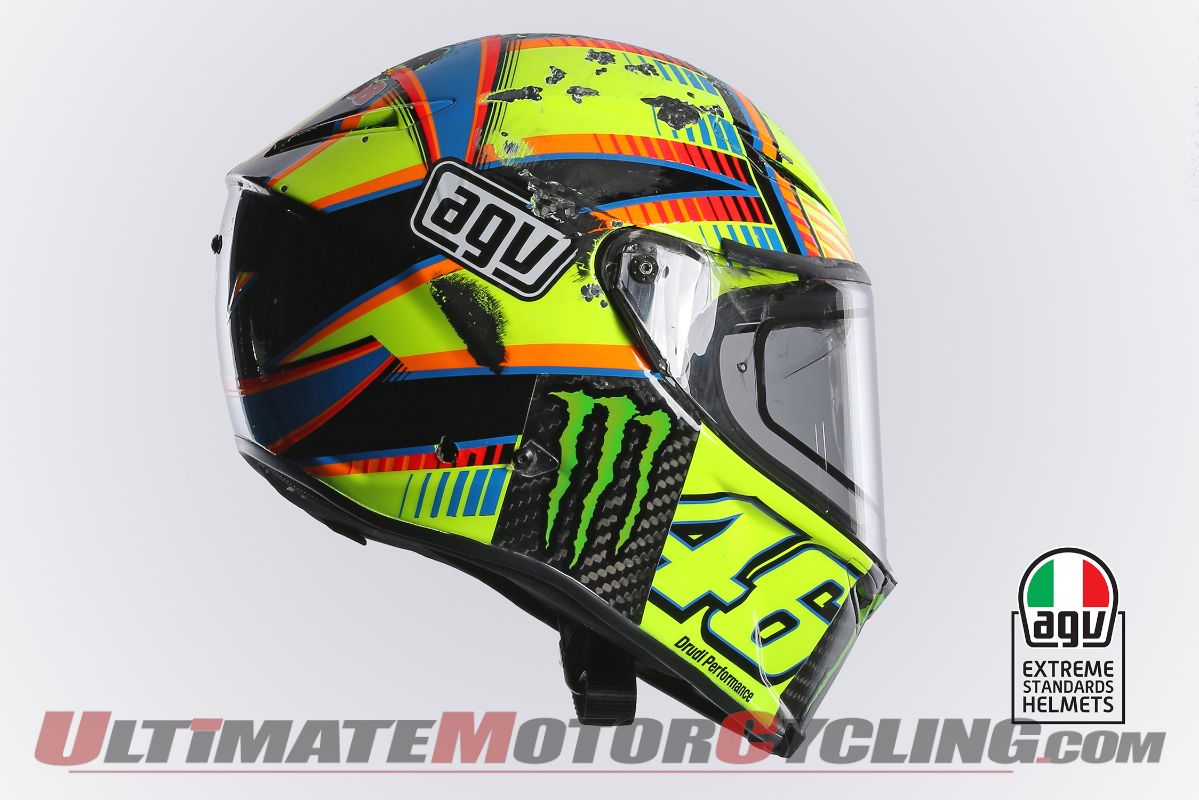 Valentino Rossi's AGV Pista GP Helmet Crash Analysis