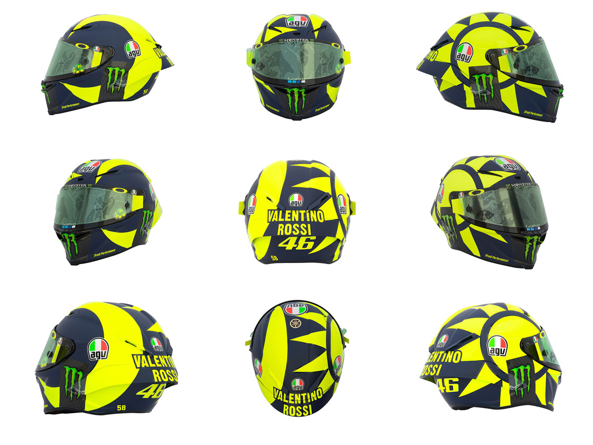 Valentino Rossi's 2018 AGV Pista GP R Helmet Unveiled In Qatar