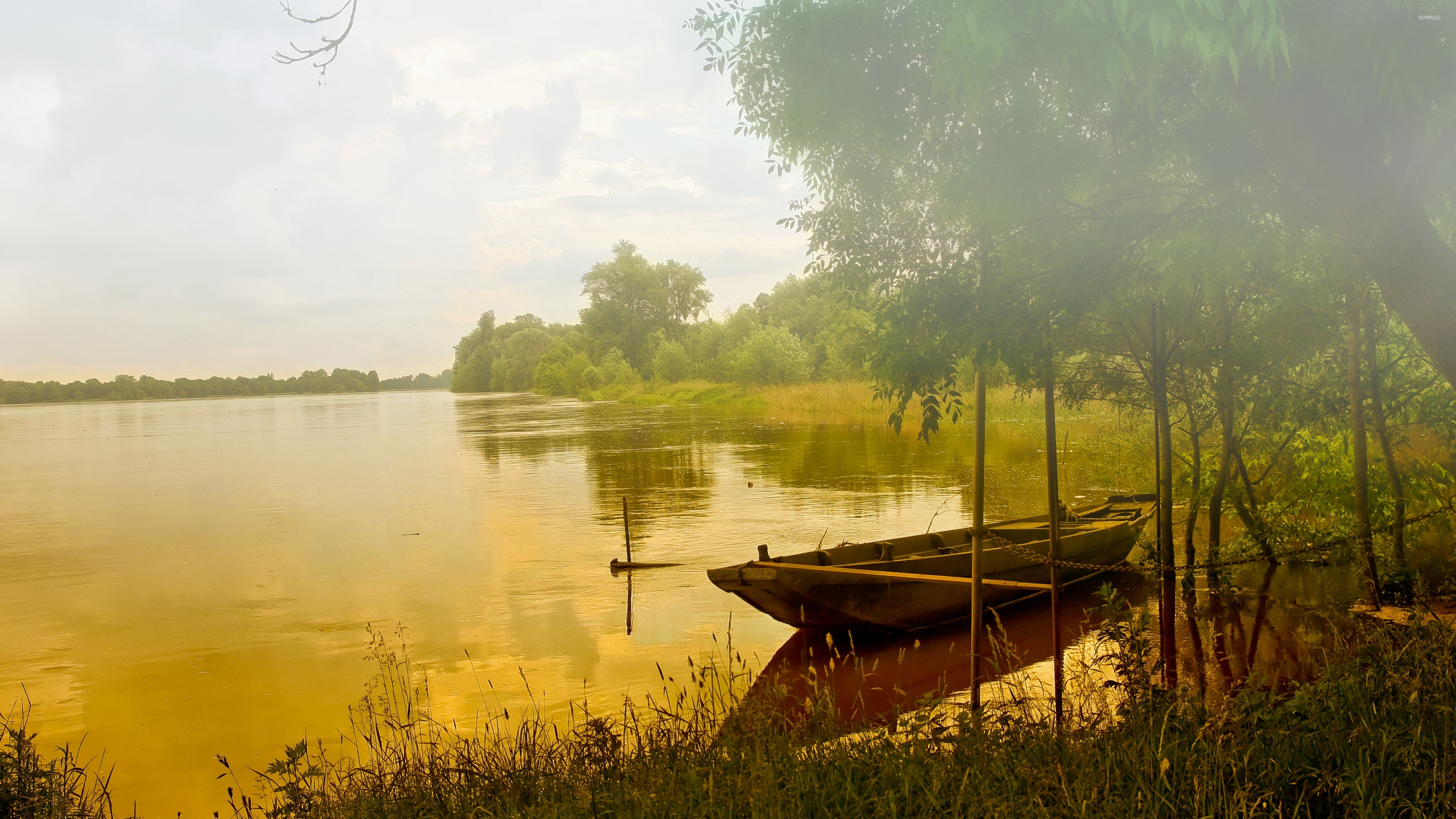 Autumn Foggy Boat Wallpapers - Wallpaper Cave