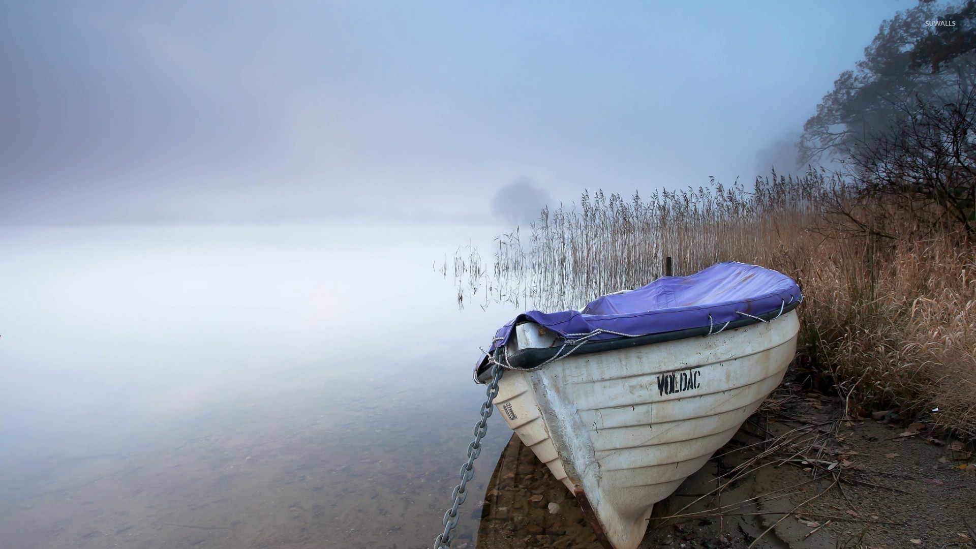 Autumn Foggy Boat Wallpapers - Wallpaper Cave