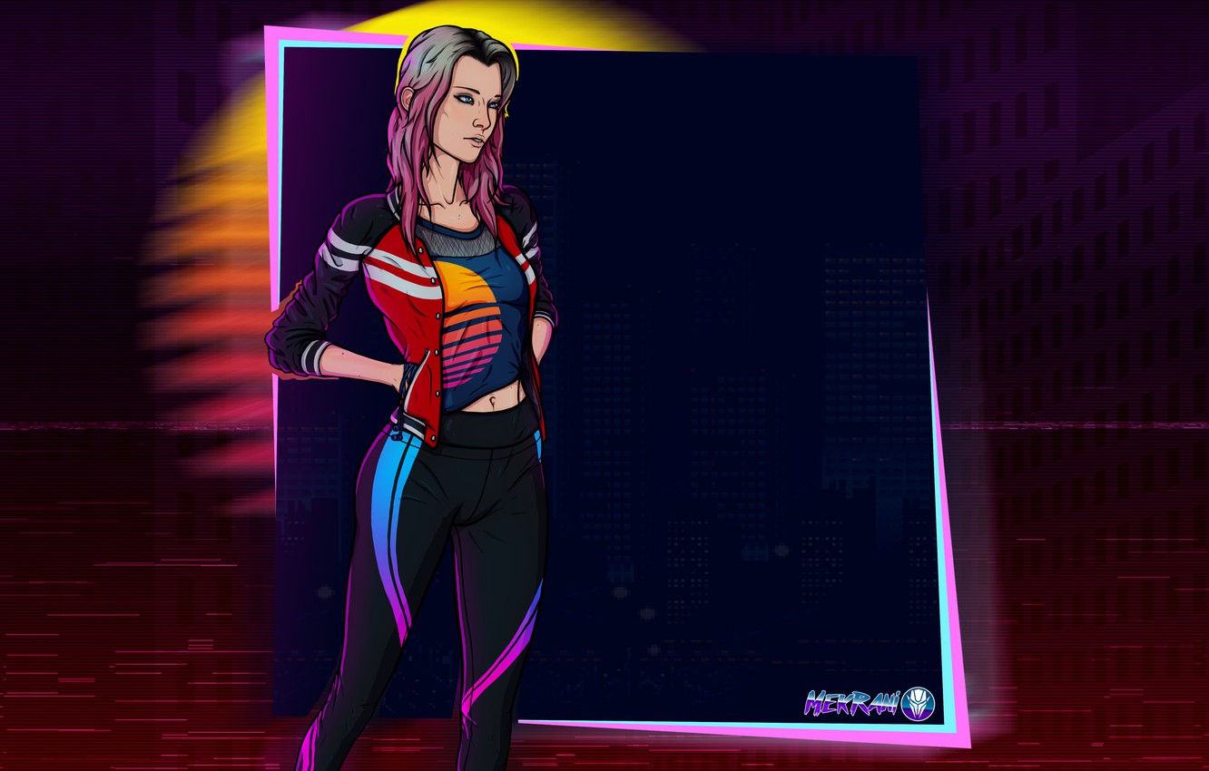 Wallpaper Girl, Figure, Music, Background, Art, 80s, Neon, 80's, Synth, Retrowave, Synthwave, New Retro Wave, madeinkipish, Futuresynth, Sintav, Retrouve image for desktop, section арт